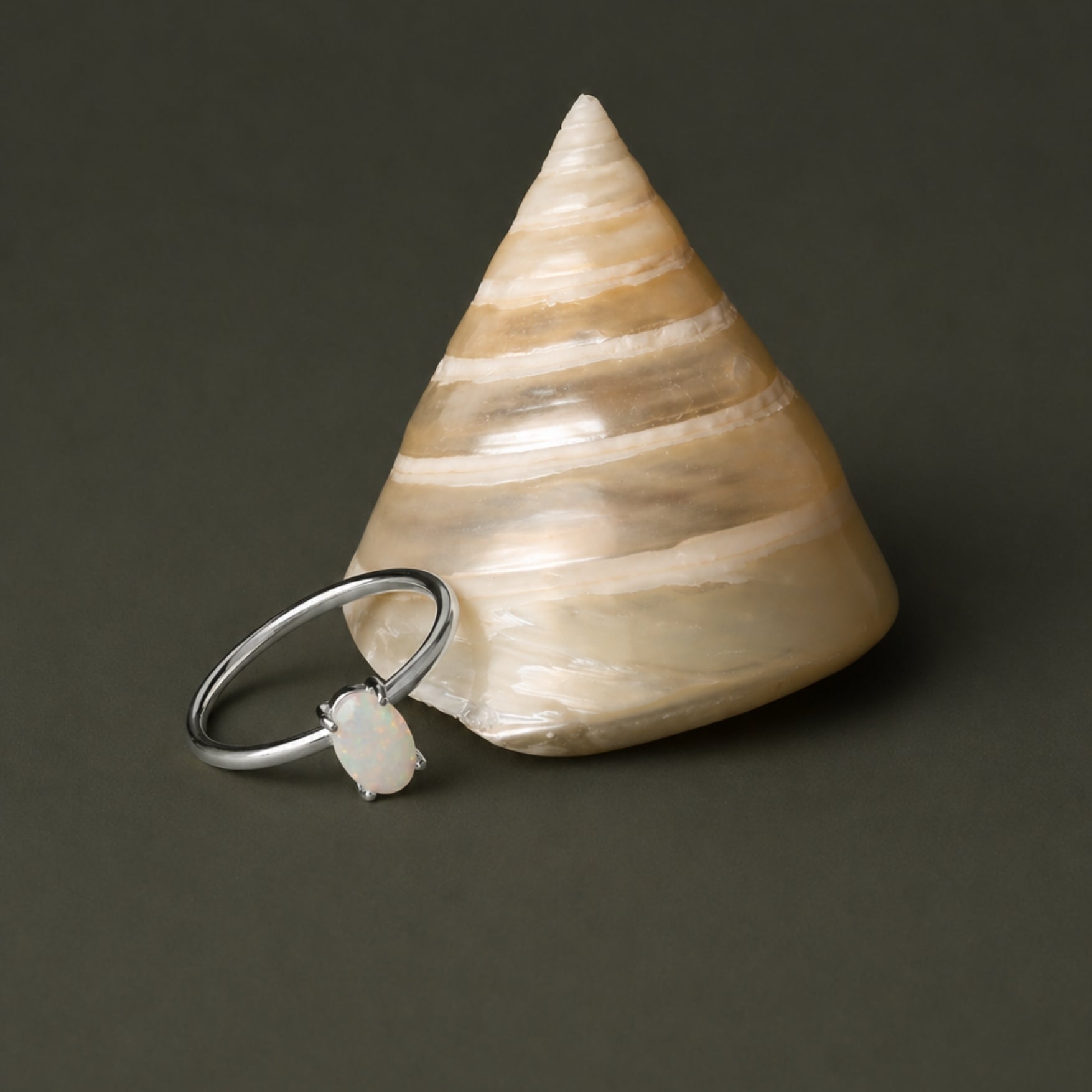 Athena Oval Opal Ring