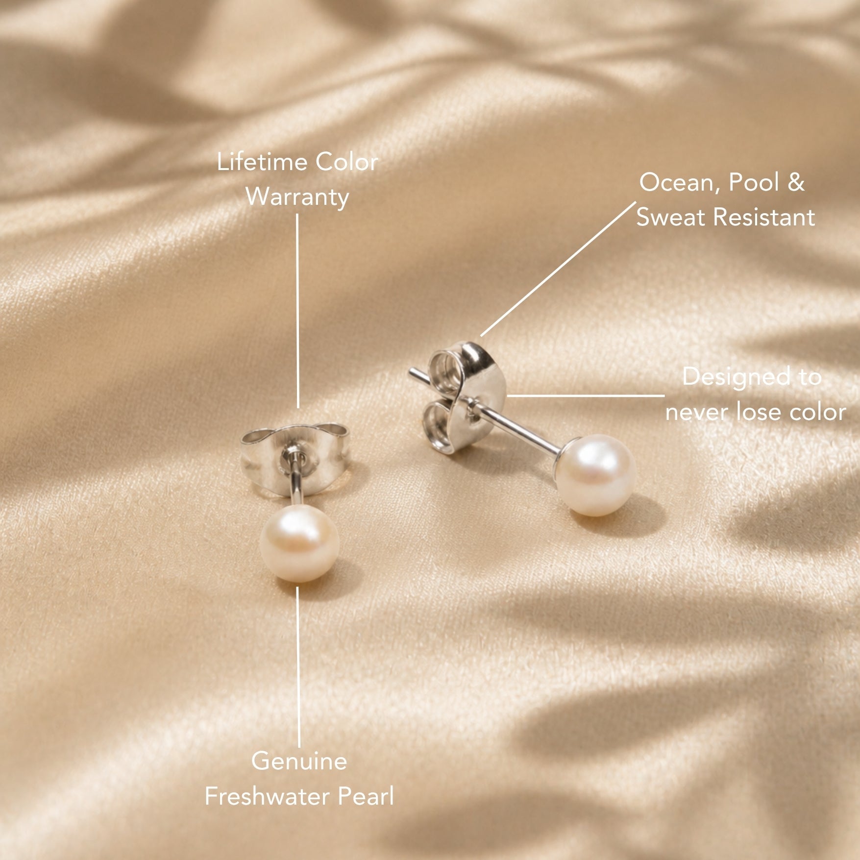 Athena Pearl Stud Earrings