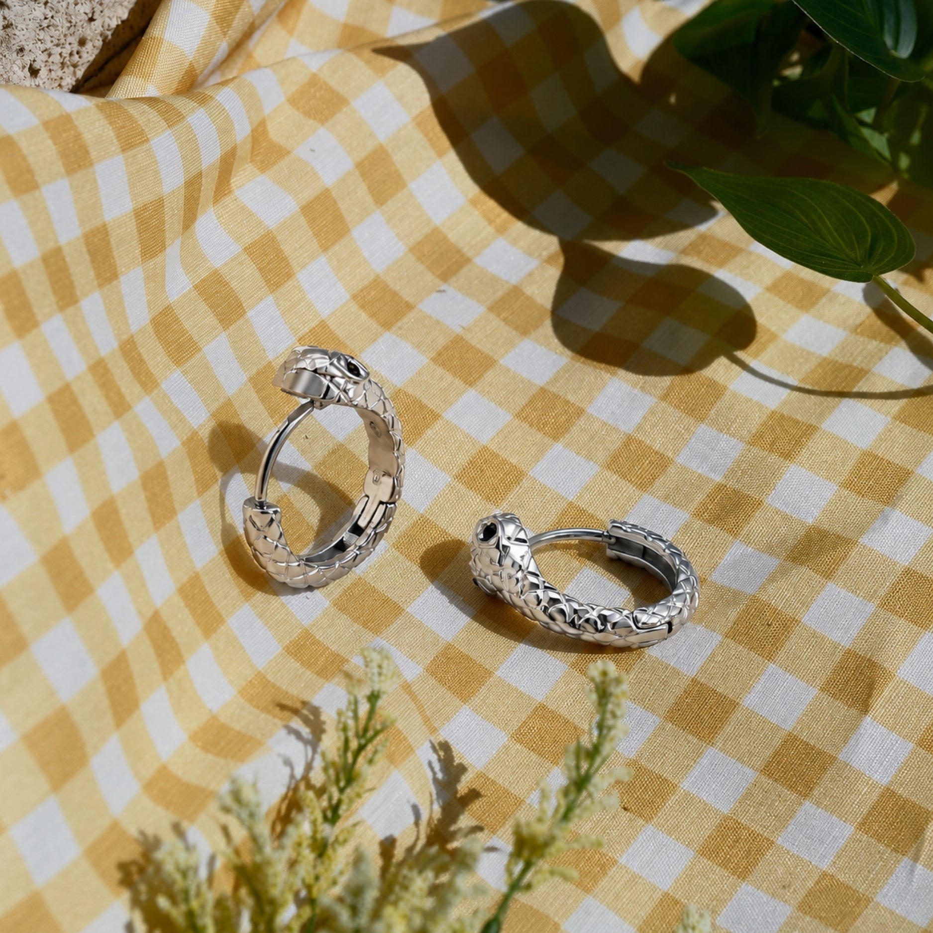Athena Snake Hoops Earrings