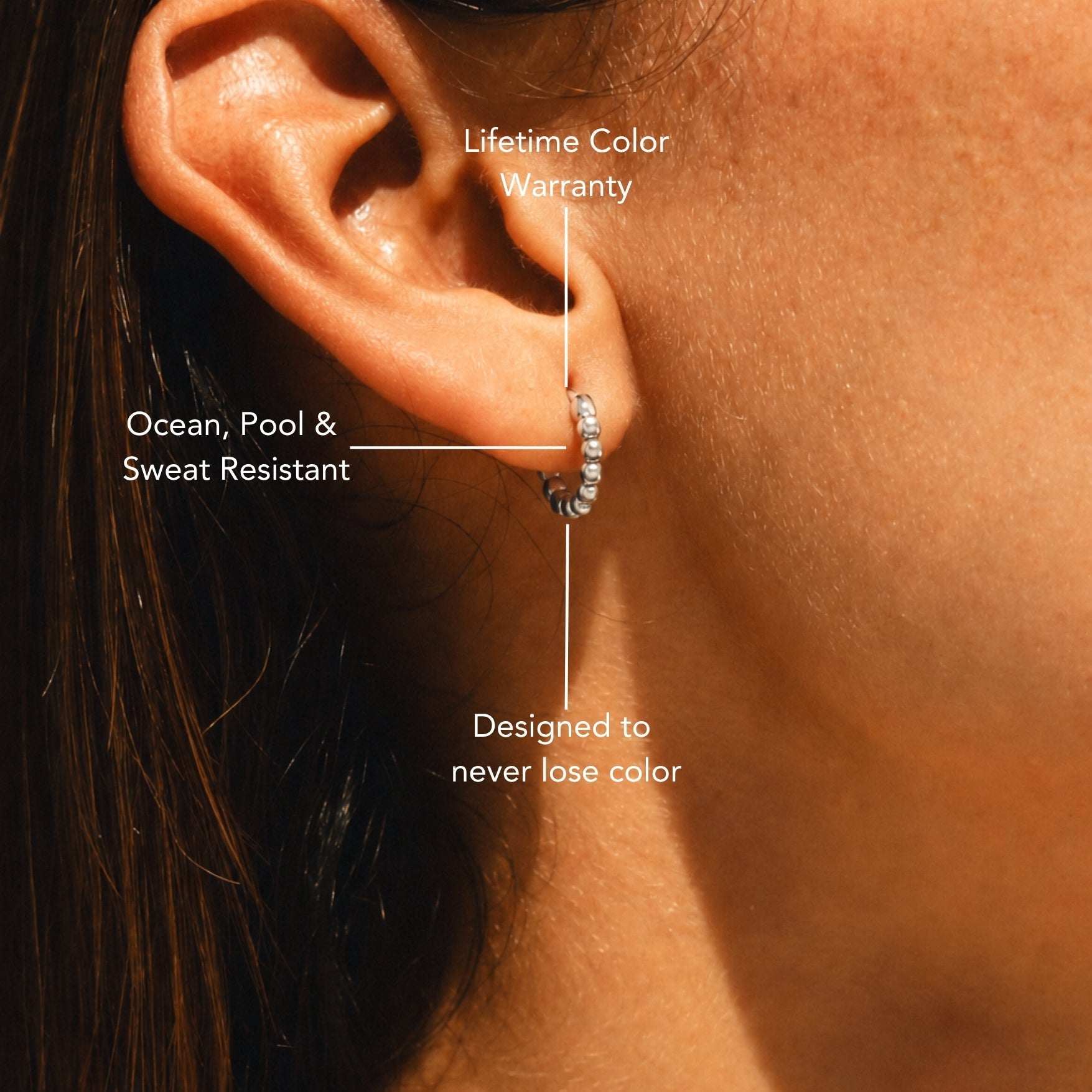 Athena Beaded Hoops Earrings