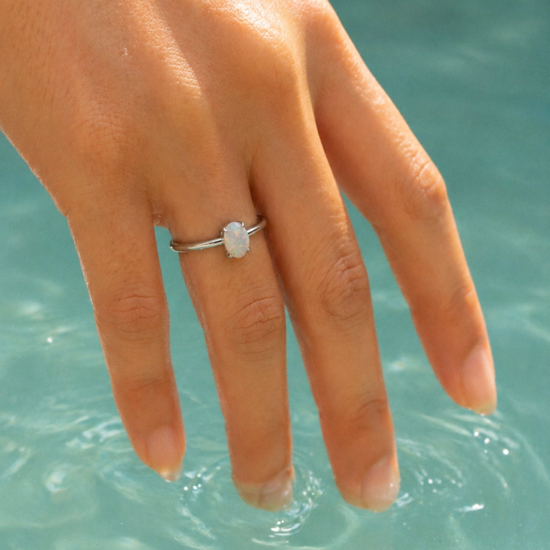 Athena Oval Opal Ring