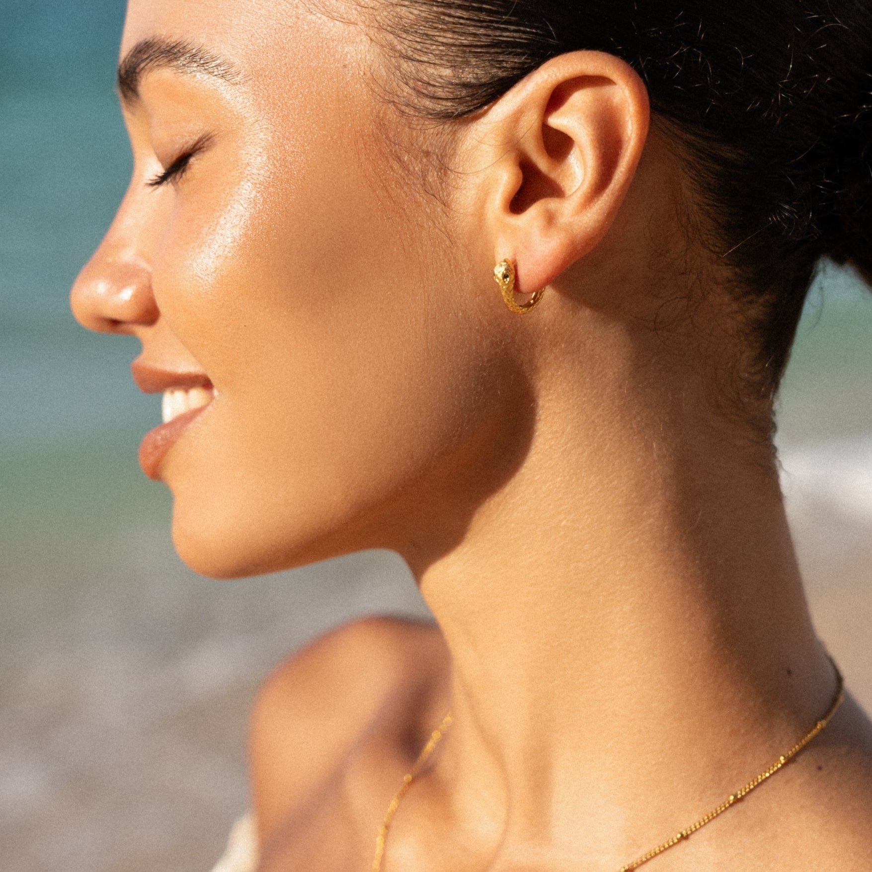 Athena Snake Hoops Earrings