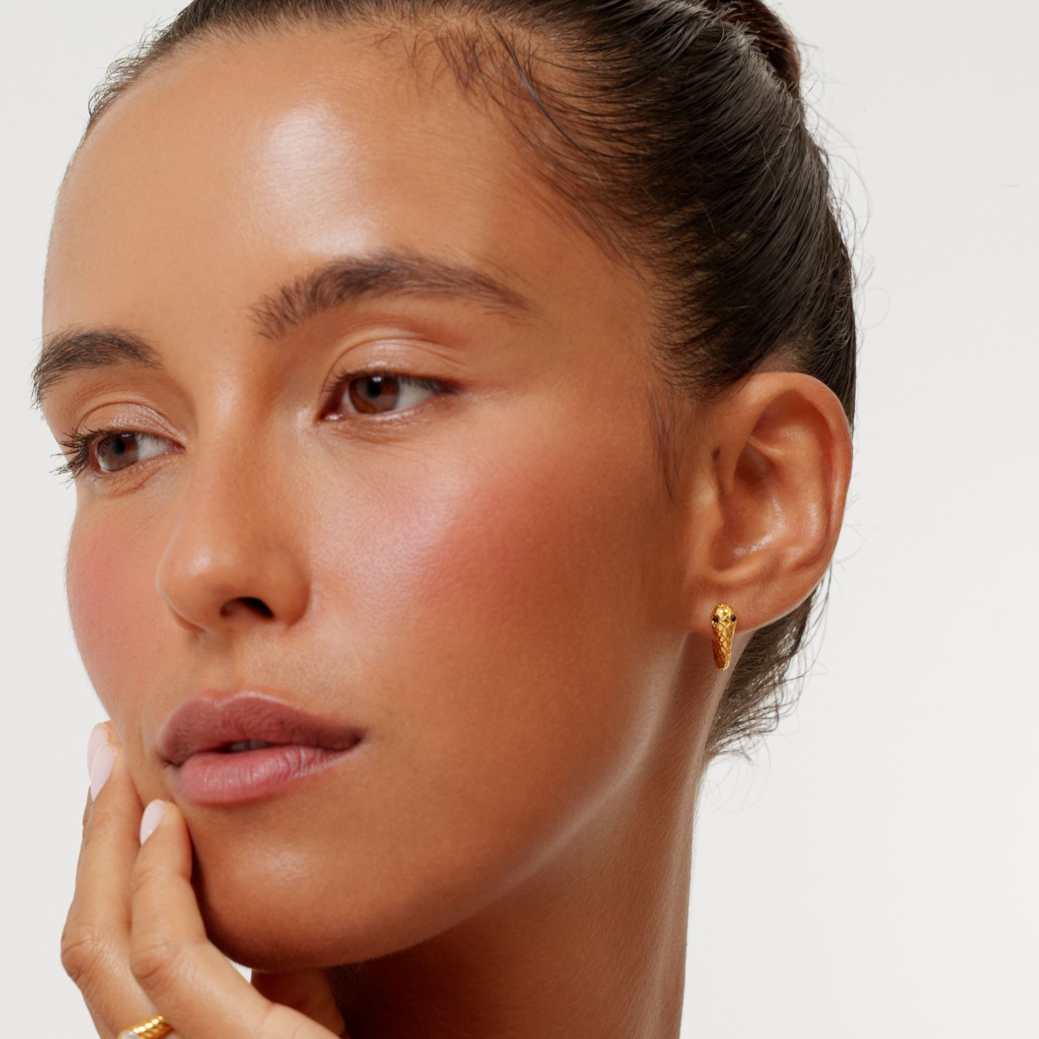 Athena Snake Hoops Earrings