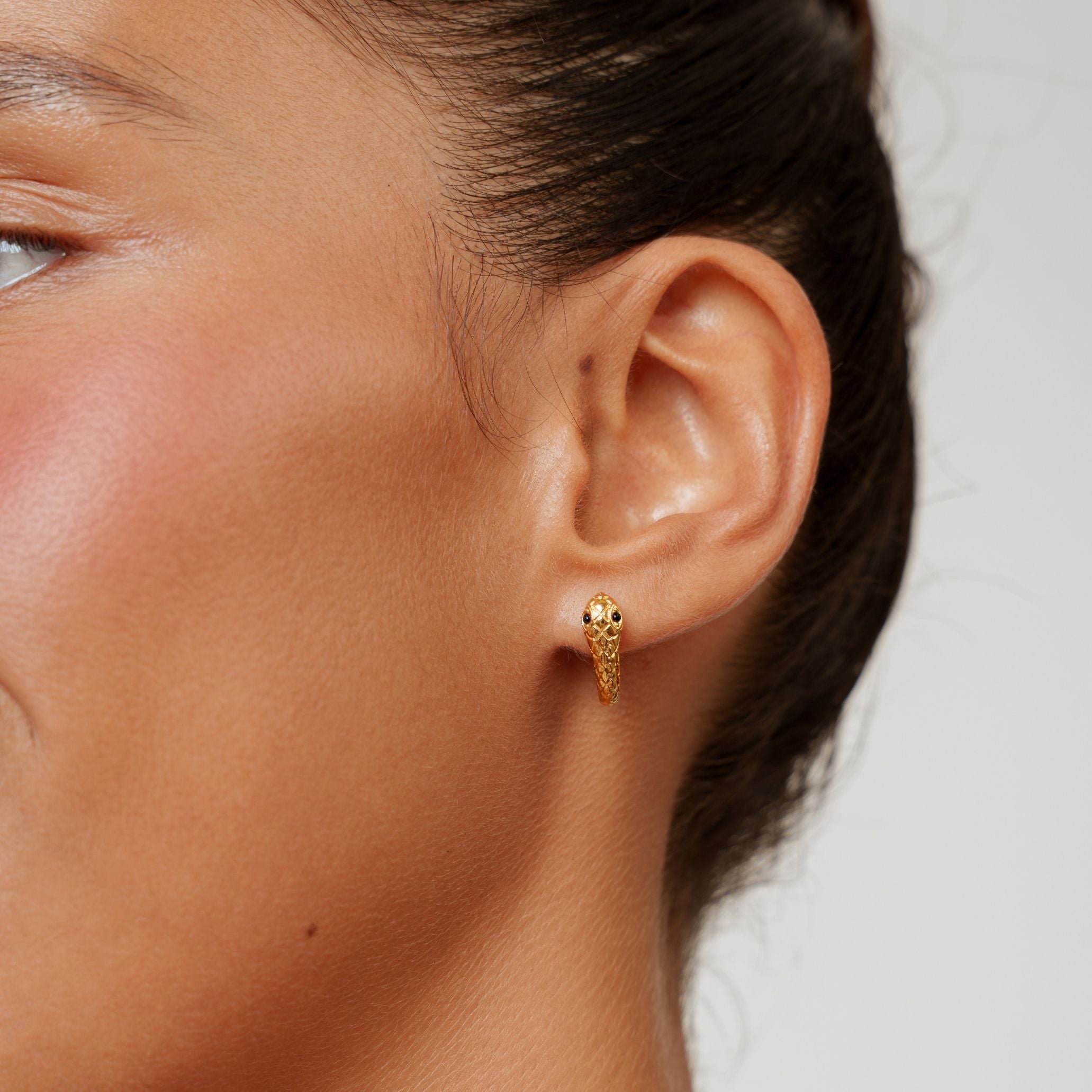 Athena Snake Hoops Earrings