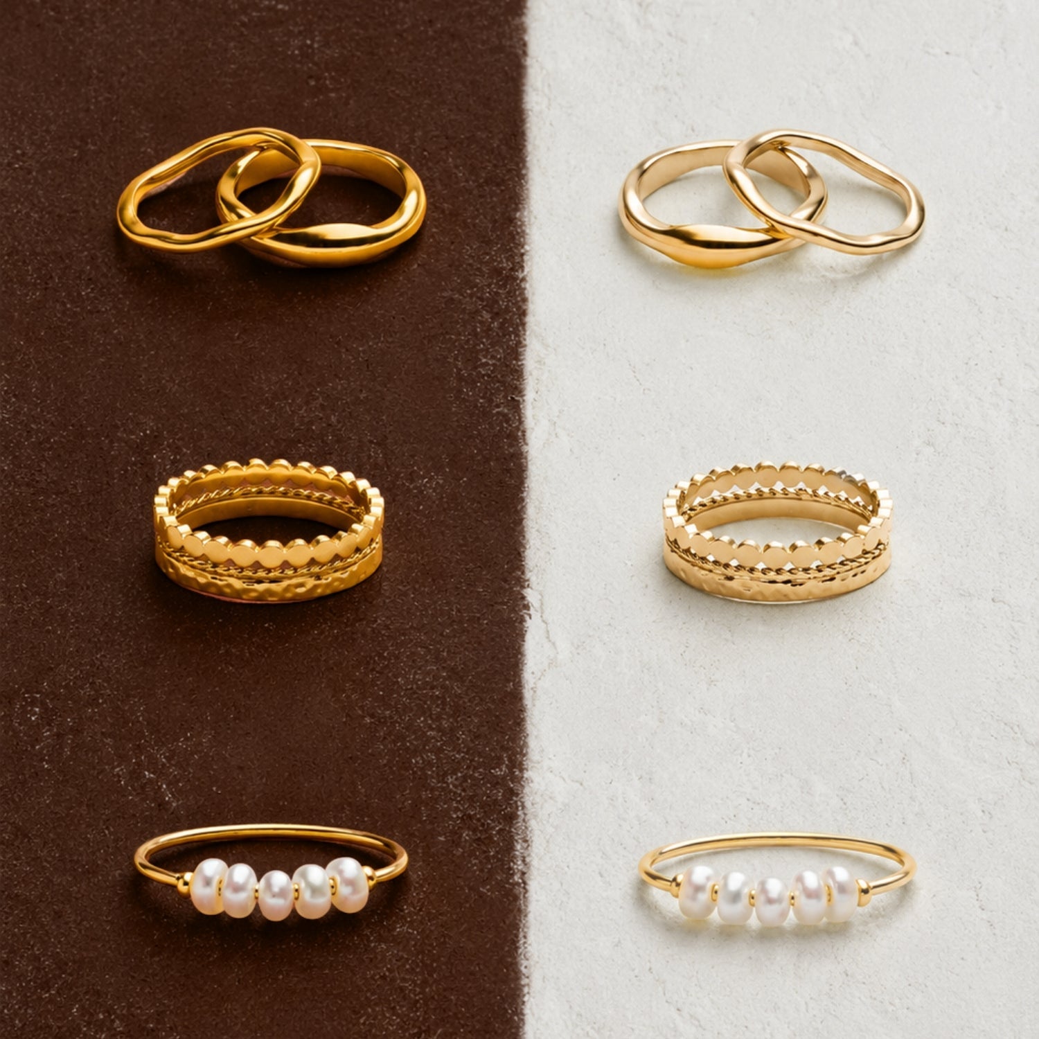 Athena "Gemini" Stackable Rings