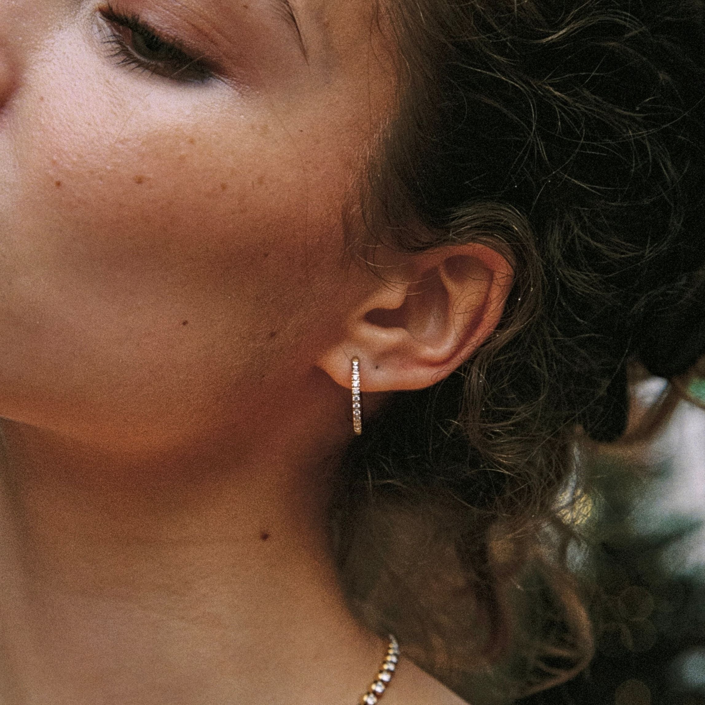 Athena Large Pavé Hoops