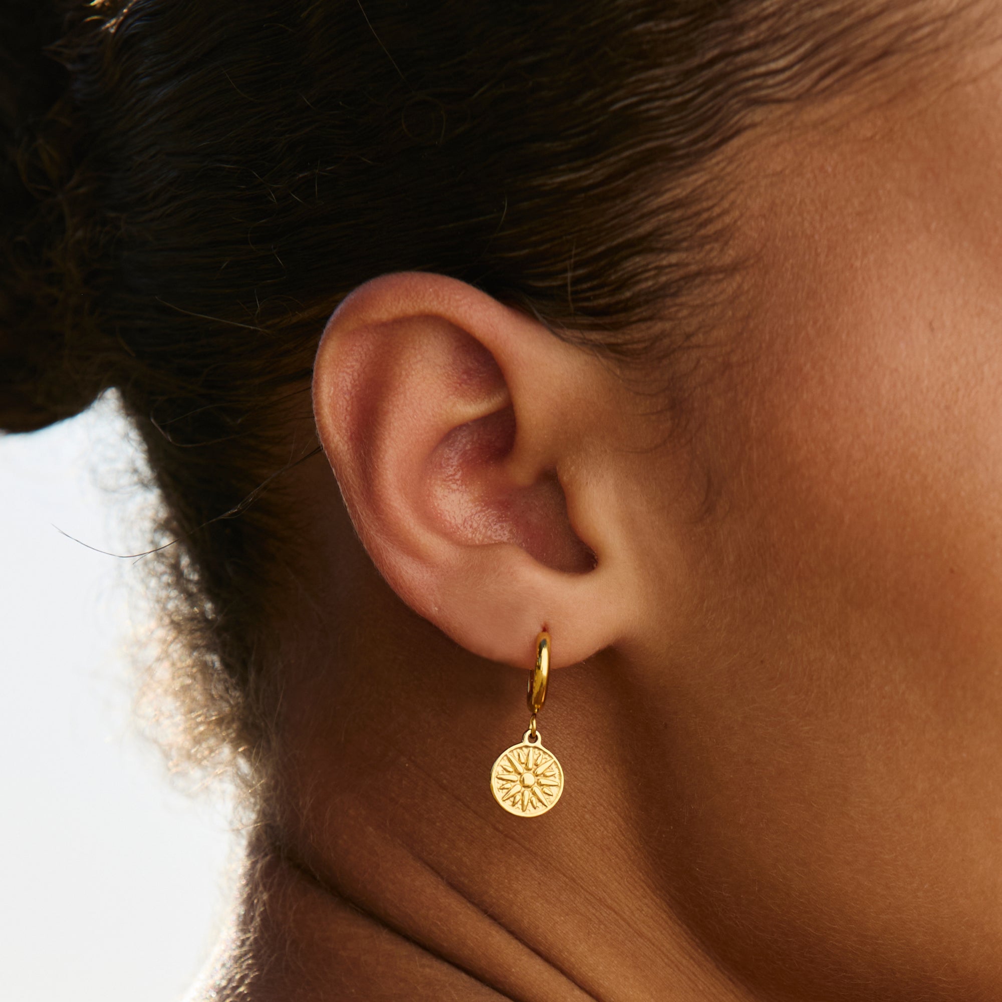 Athena Golden Sun Earrings