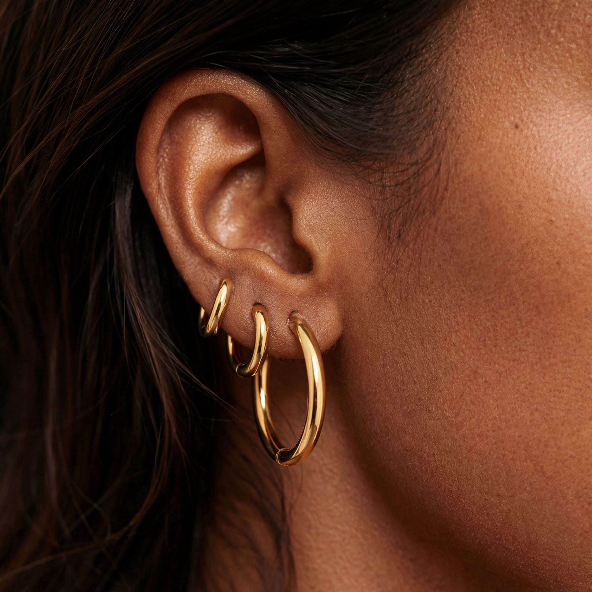Athena Thick Hoop Earrings