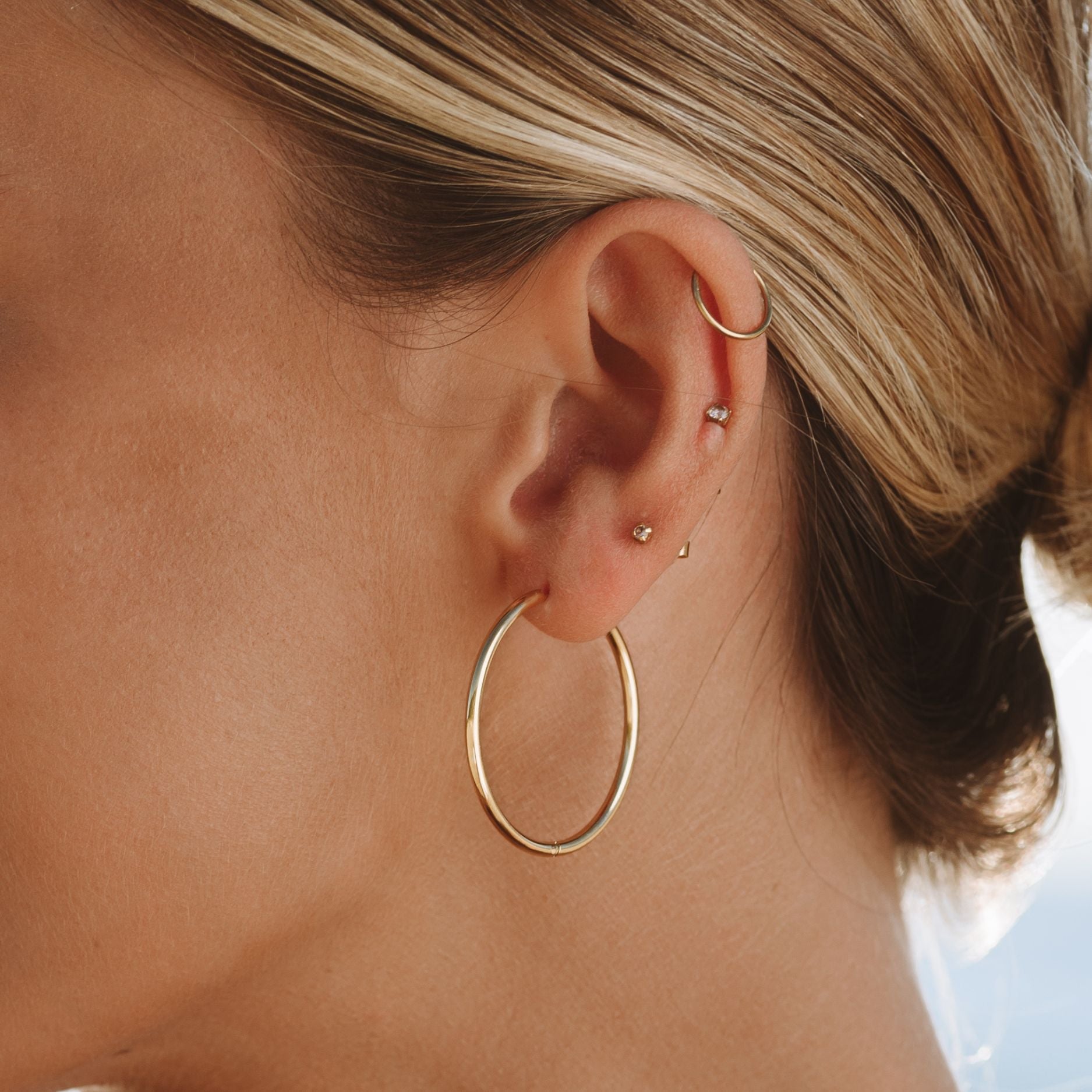 Athena Thin Hoop Earrings