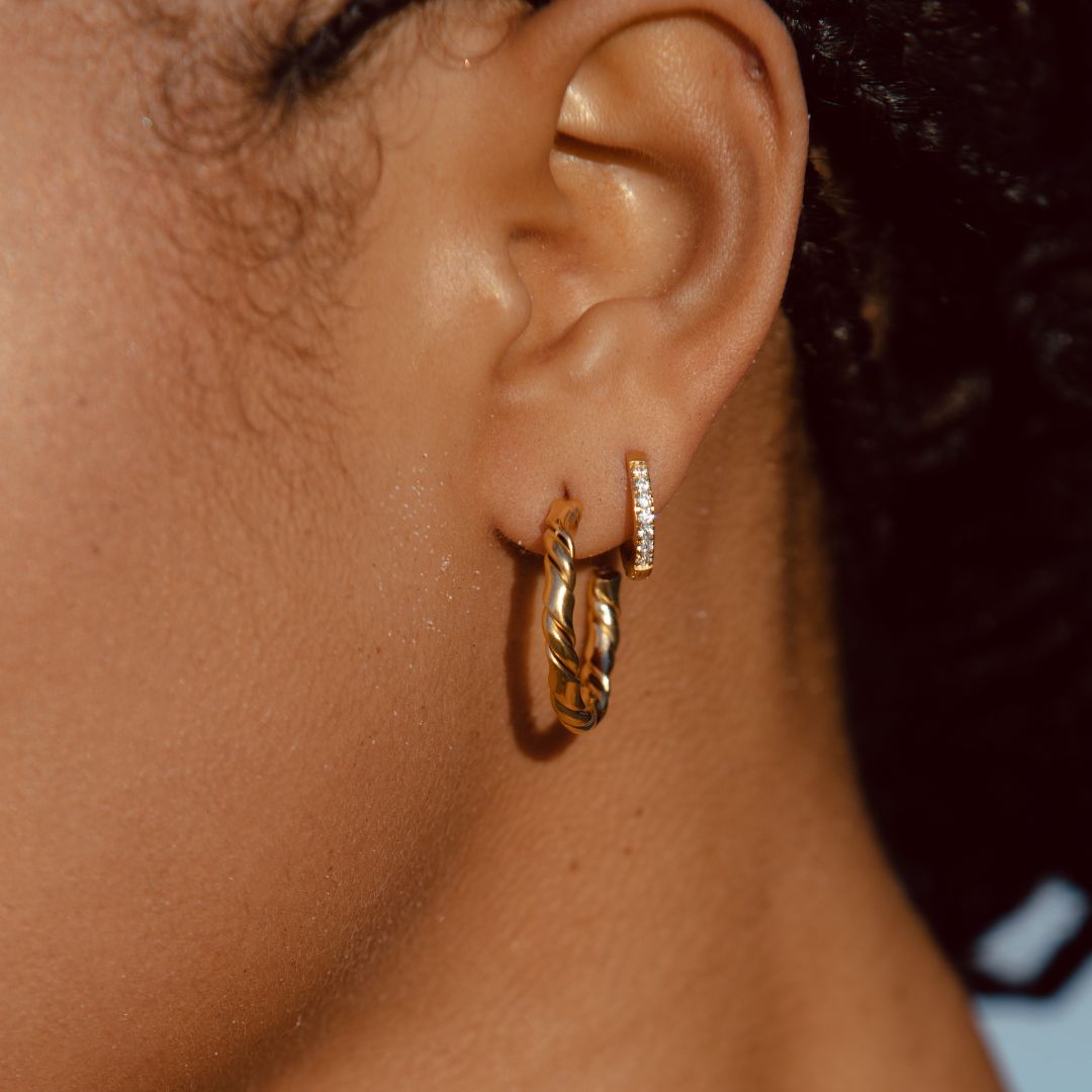 Athena Tiny Gold Hoop Earrings