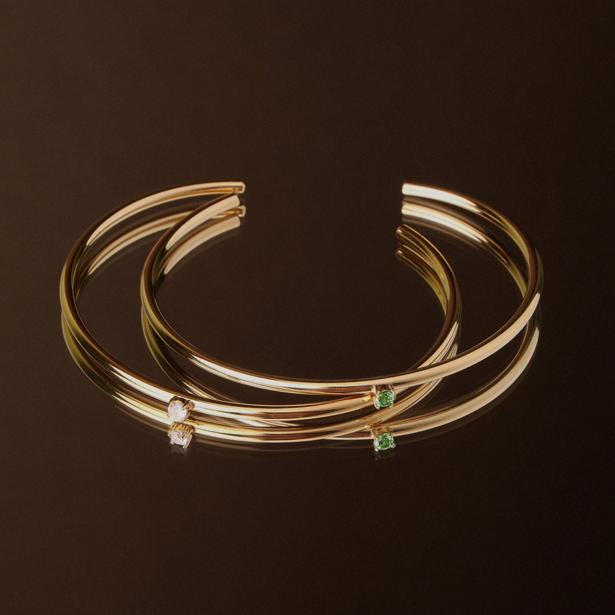 Athena Thin Emerald Cuff