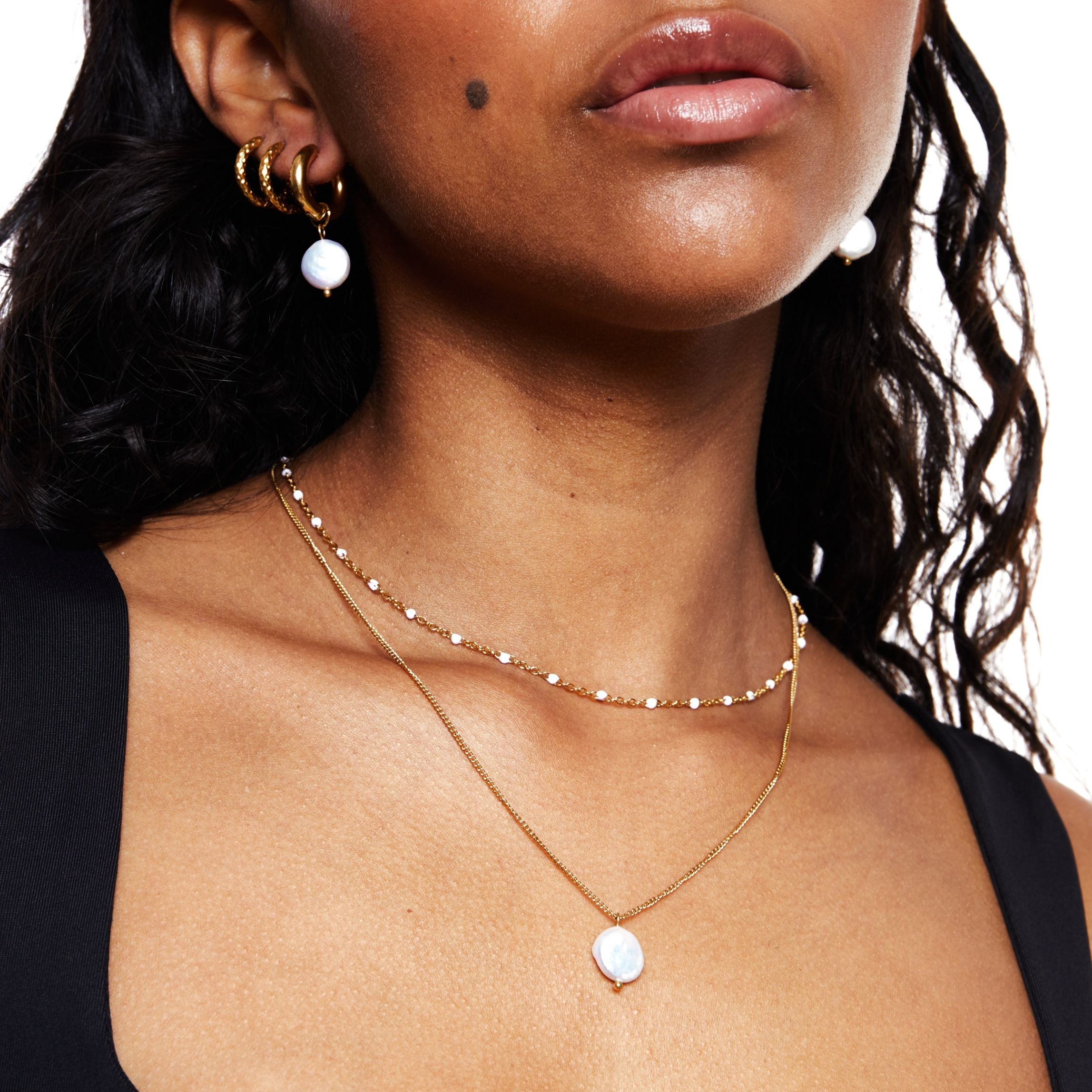 Athena White Beaded Choker