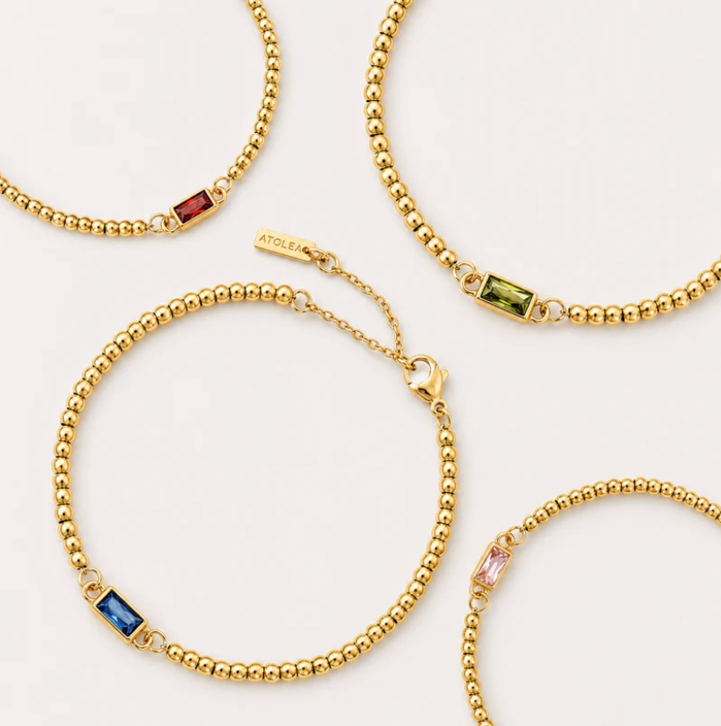 Athena Beaded Birthstone Bracelet