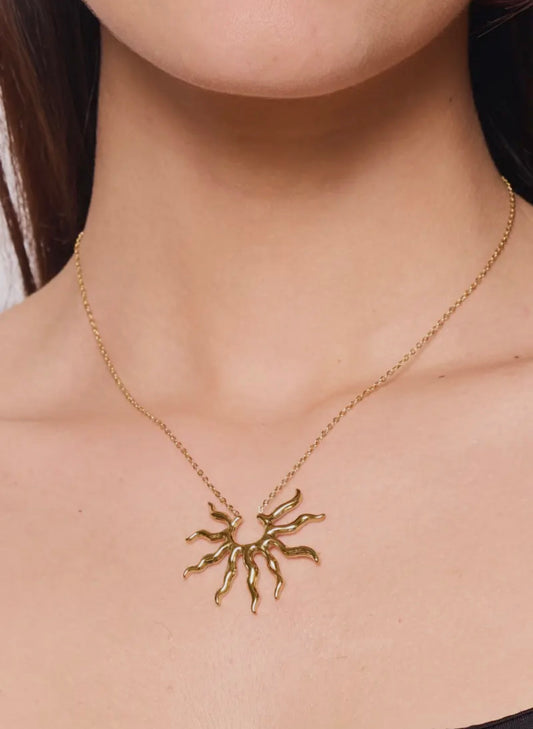 Colar Sol dourado