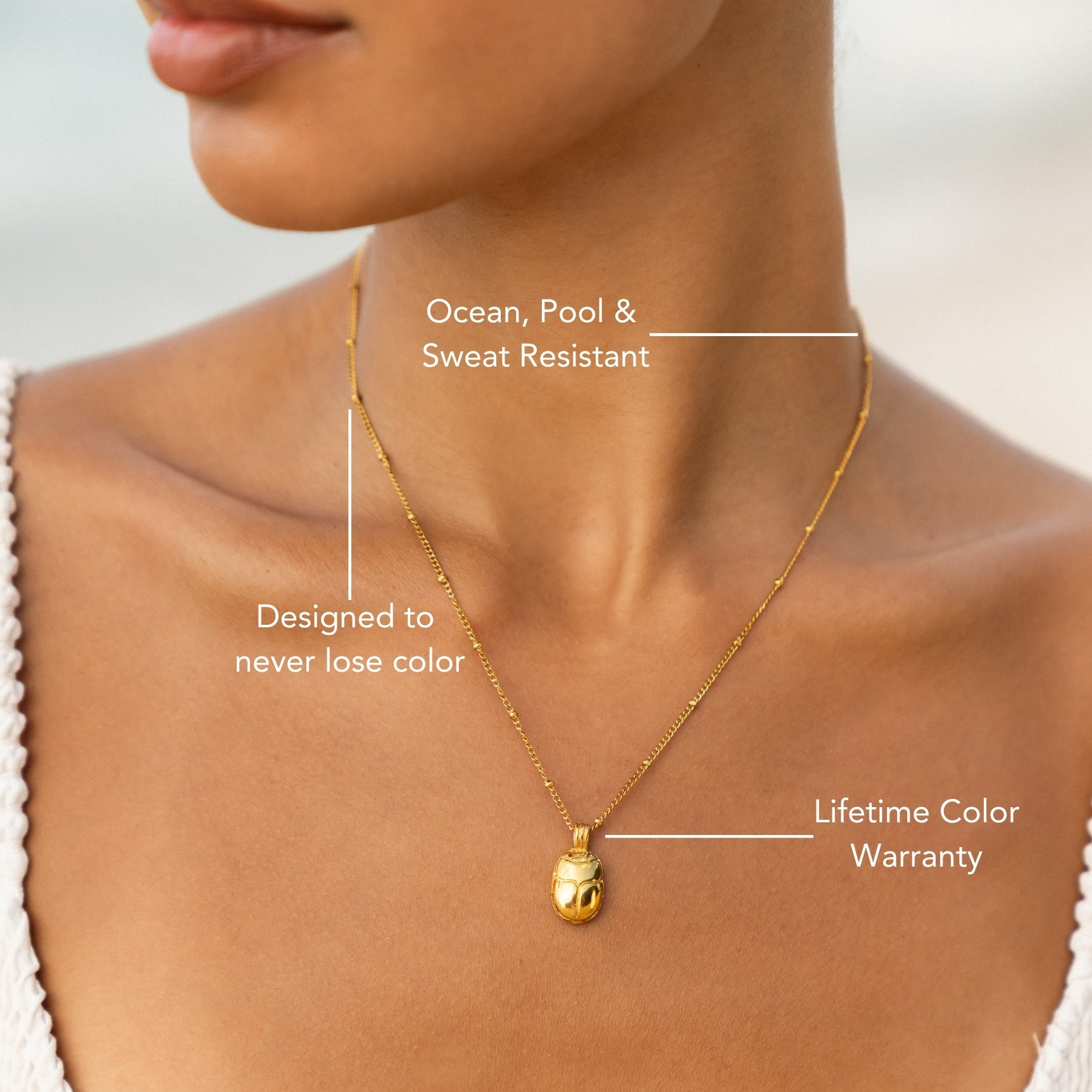 Athena Scarab Necklace
