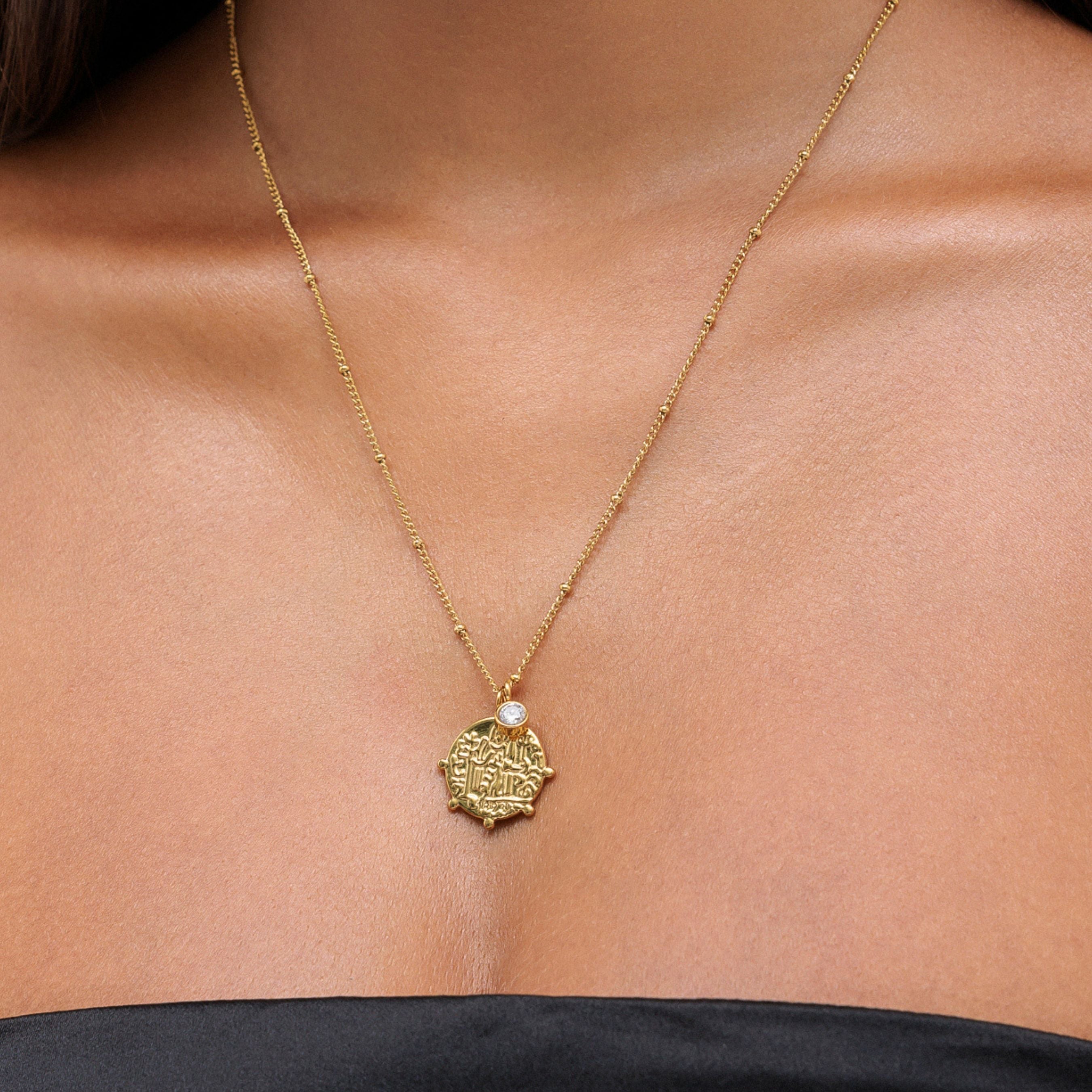 Athena "Athena" Greek Medallion Necklace