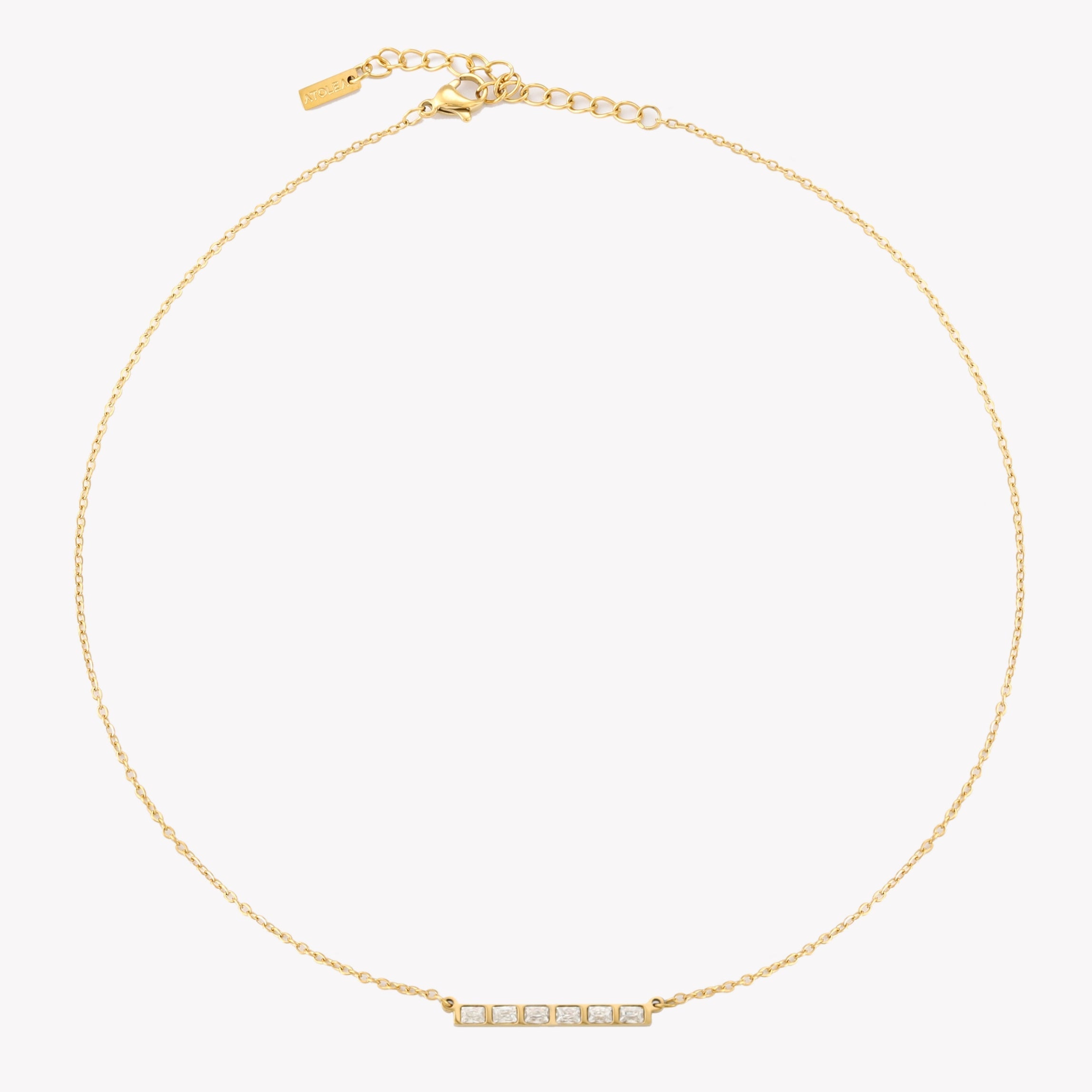 Athena Baguette Line Necklace