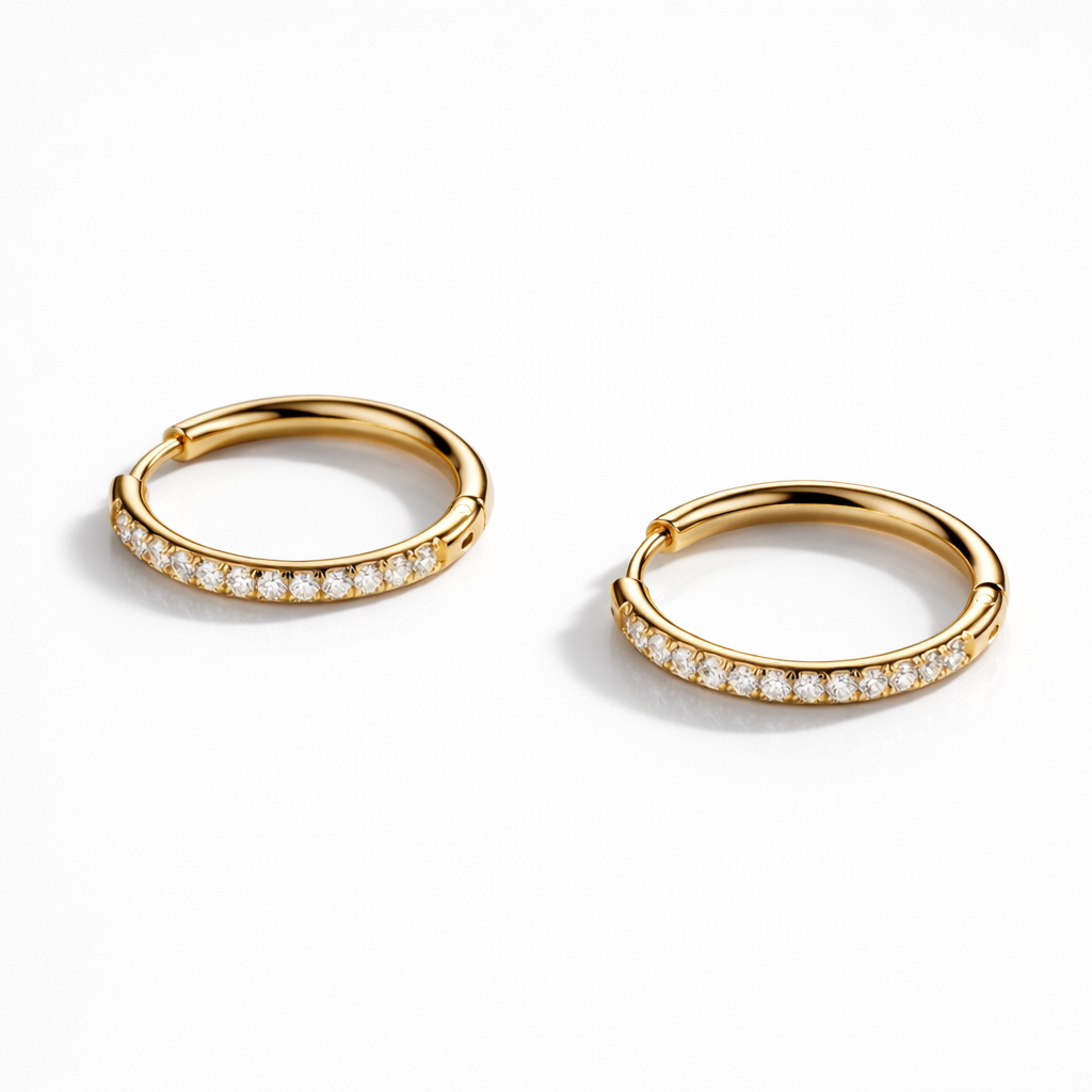 Athena Large Pavé Hoops