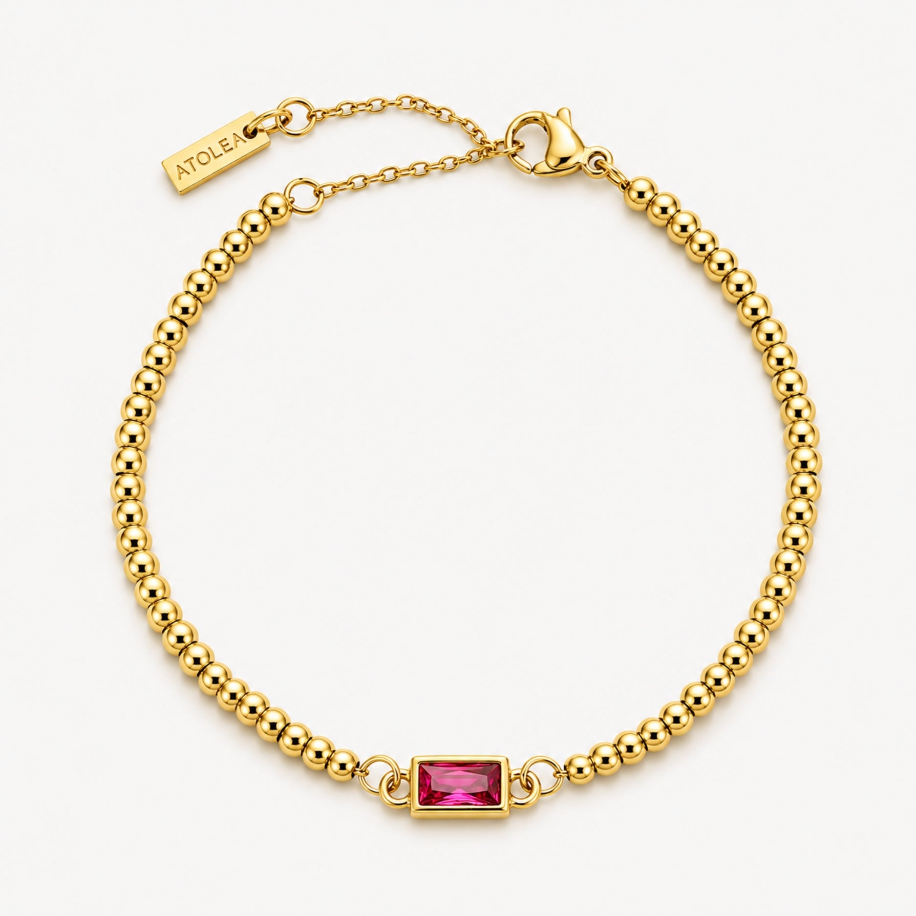 Athena Beaded Birthstone Bracelet