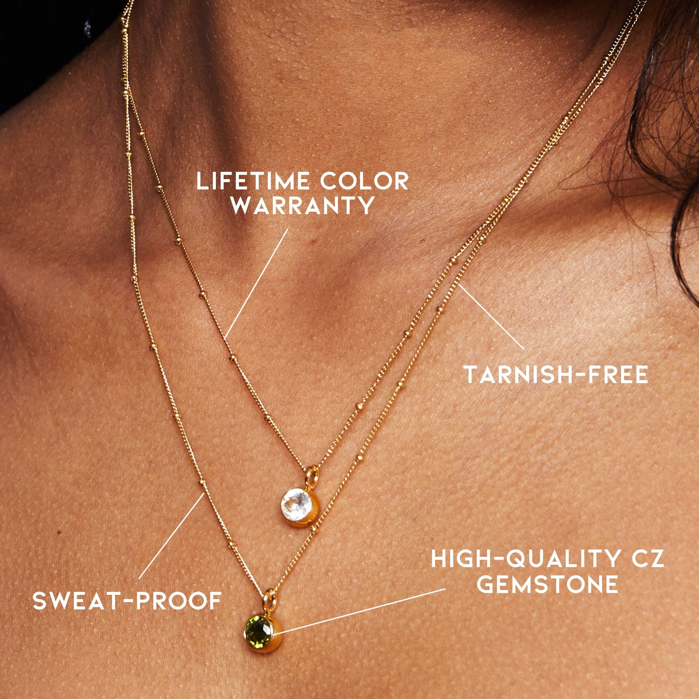 Athena Birthstone Necklace