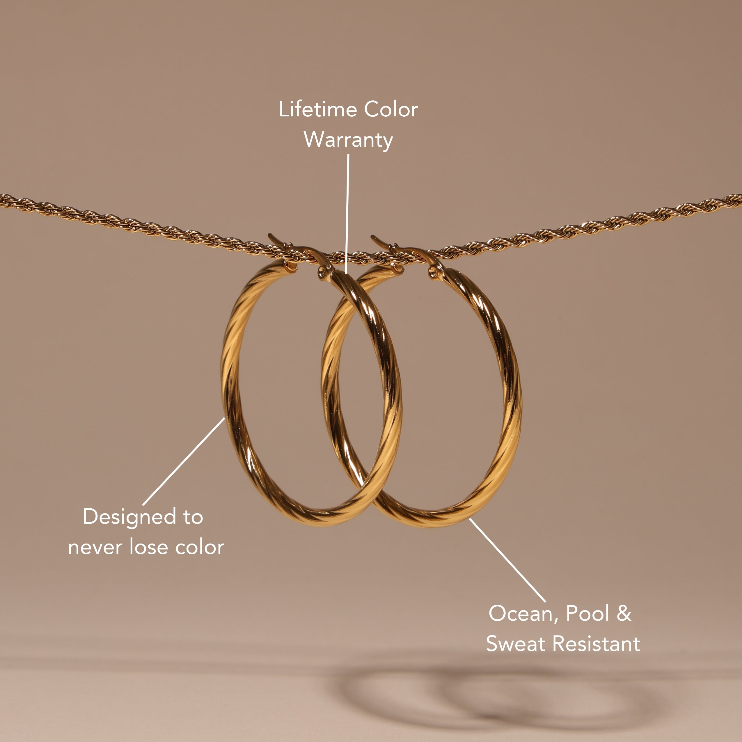 Athena Bold Twisted Hoops