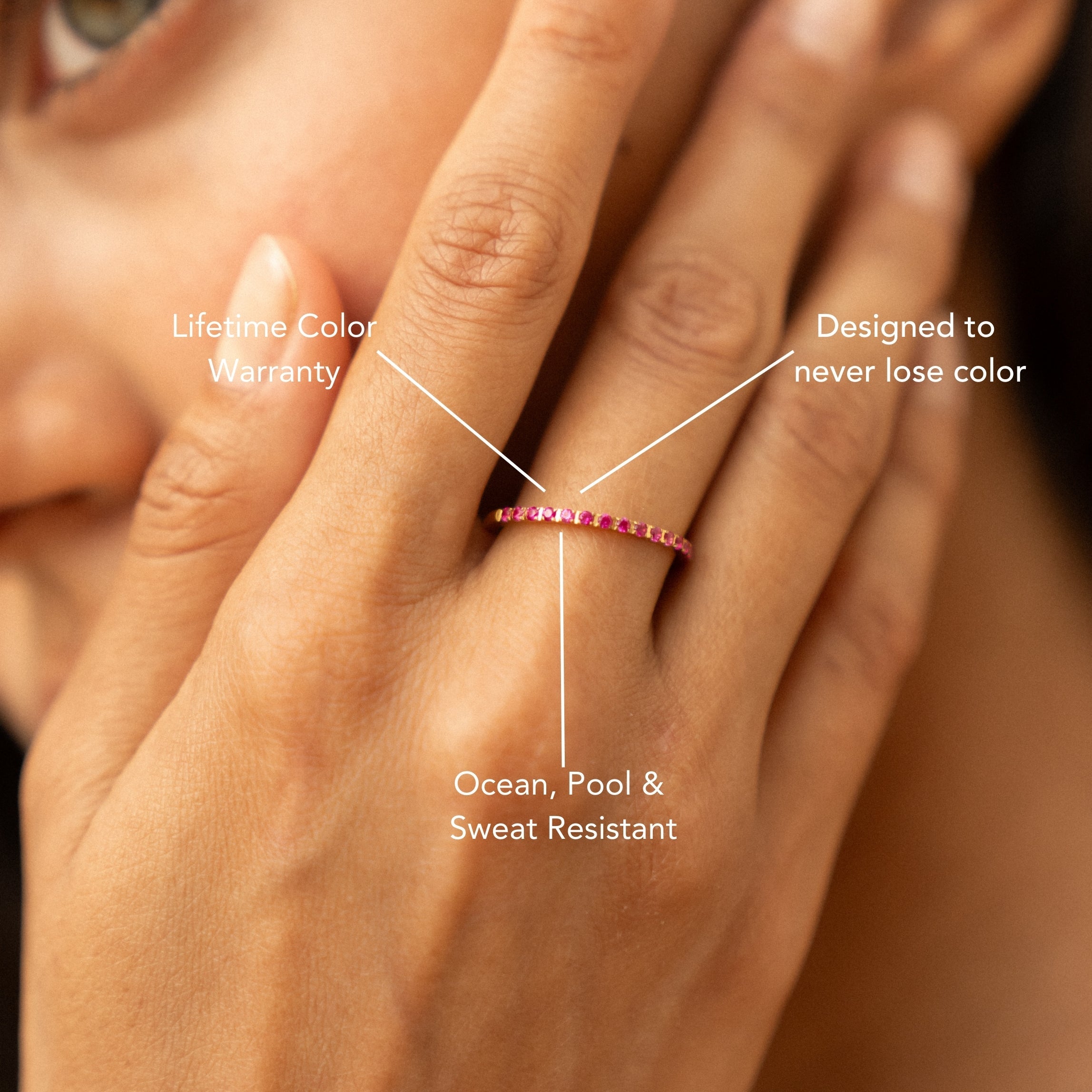 Athena “Bordeaux” Thin Ring