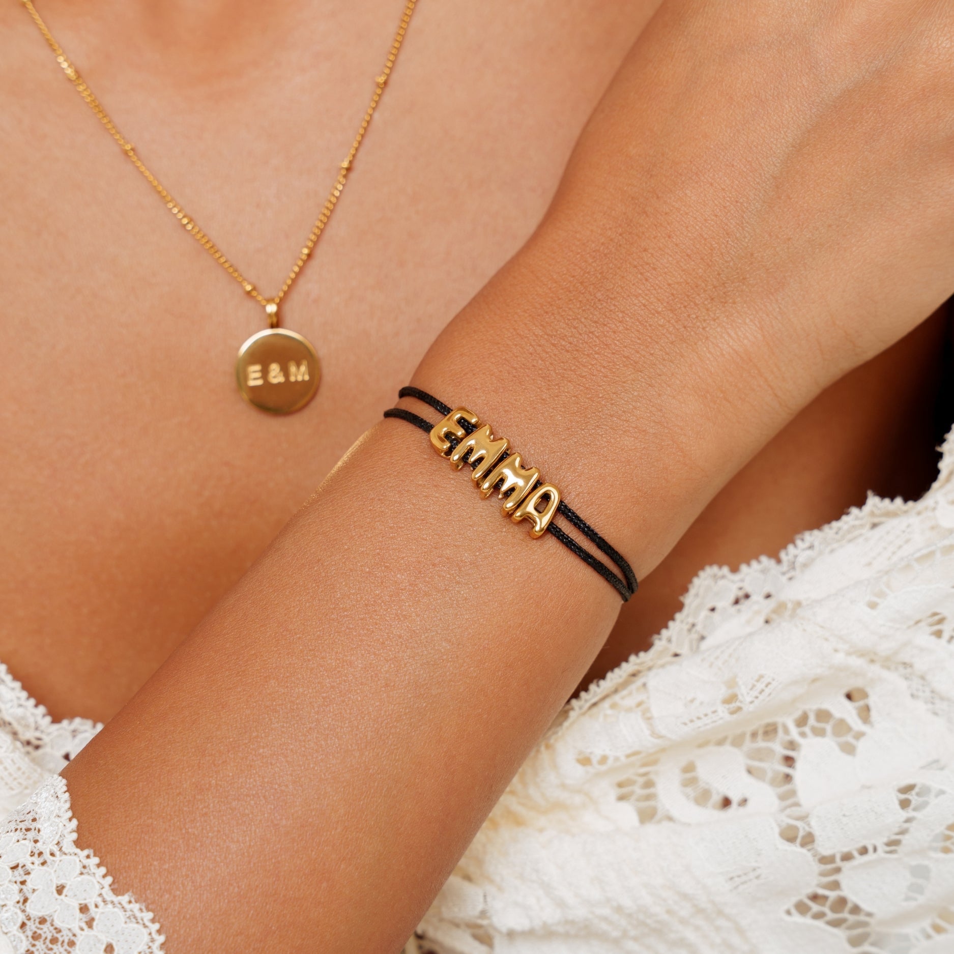 Athena Bubble Name Bracelet