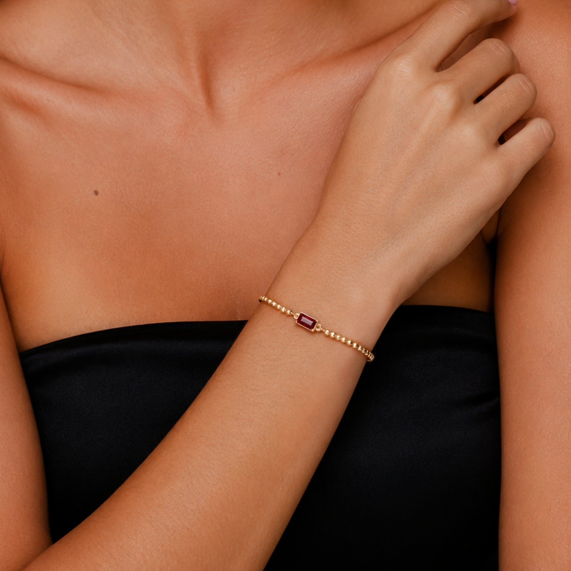 Athena Beaded Birthstone Bracelet