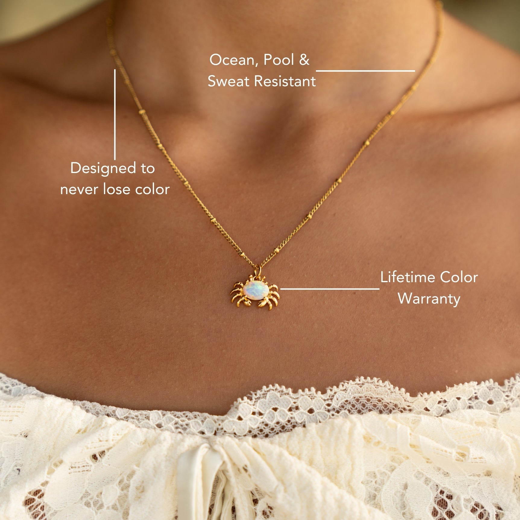 Athena Crab Necklace