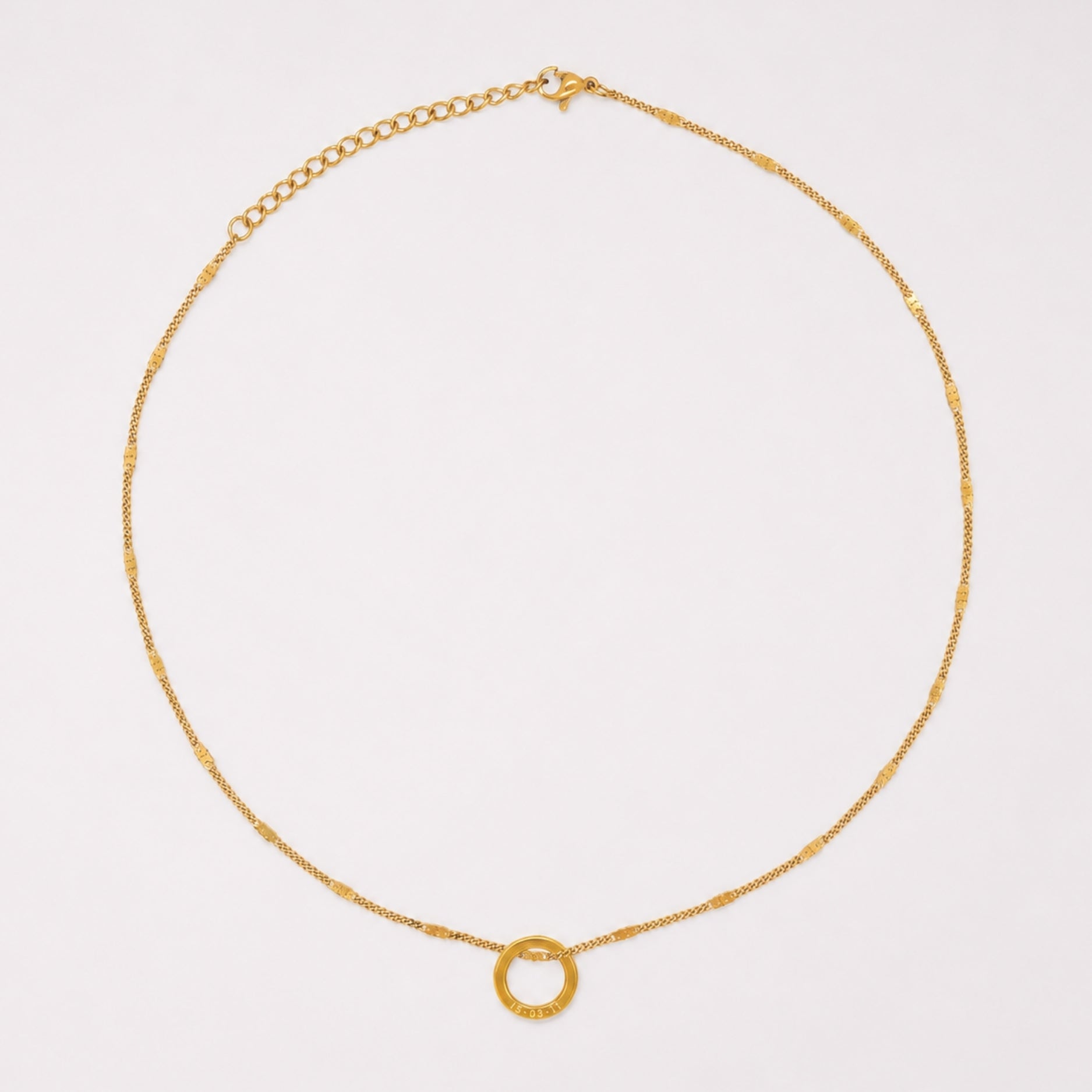 Athena Engravable Ring Necklace