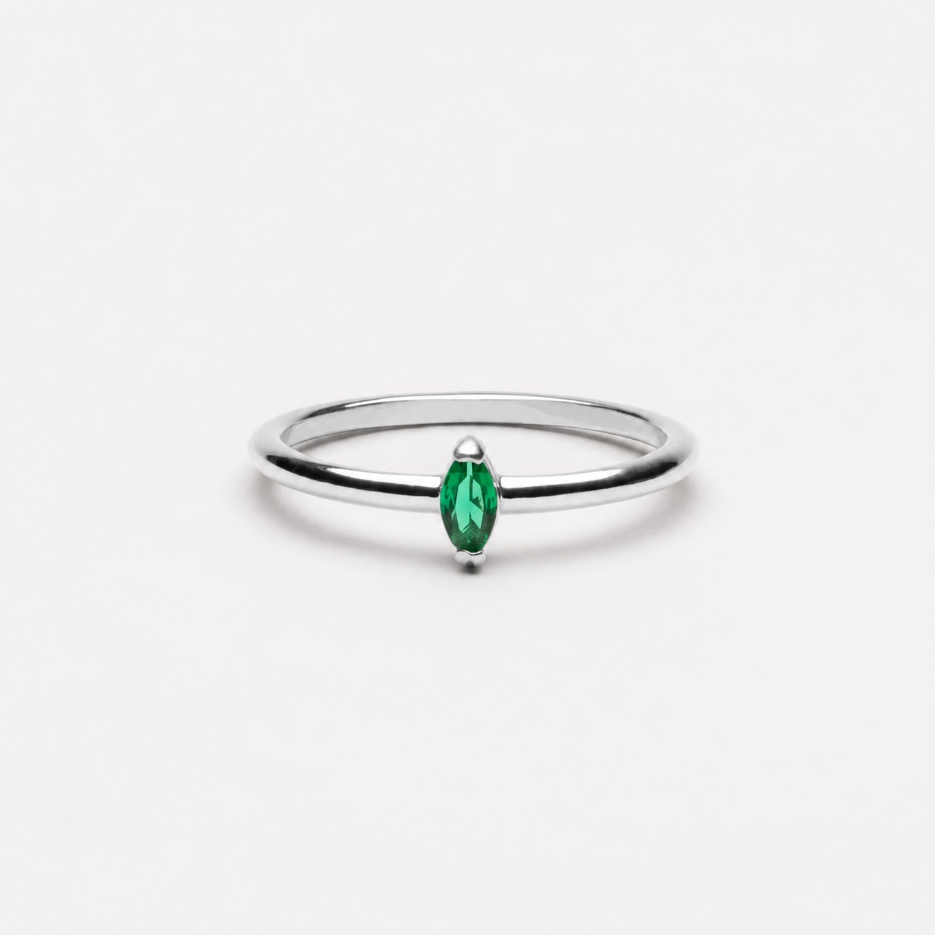 Athena Dainty Emerald Ring