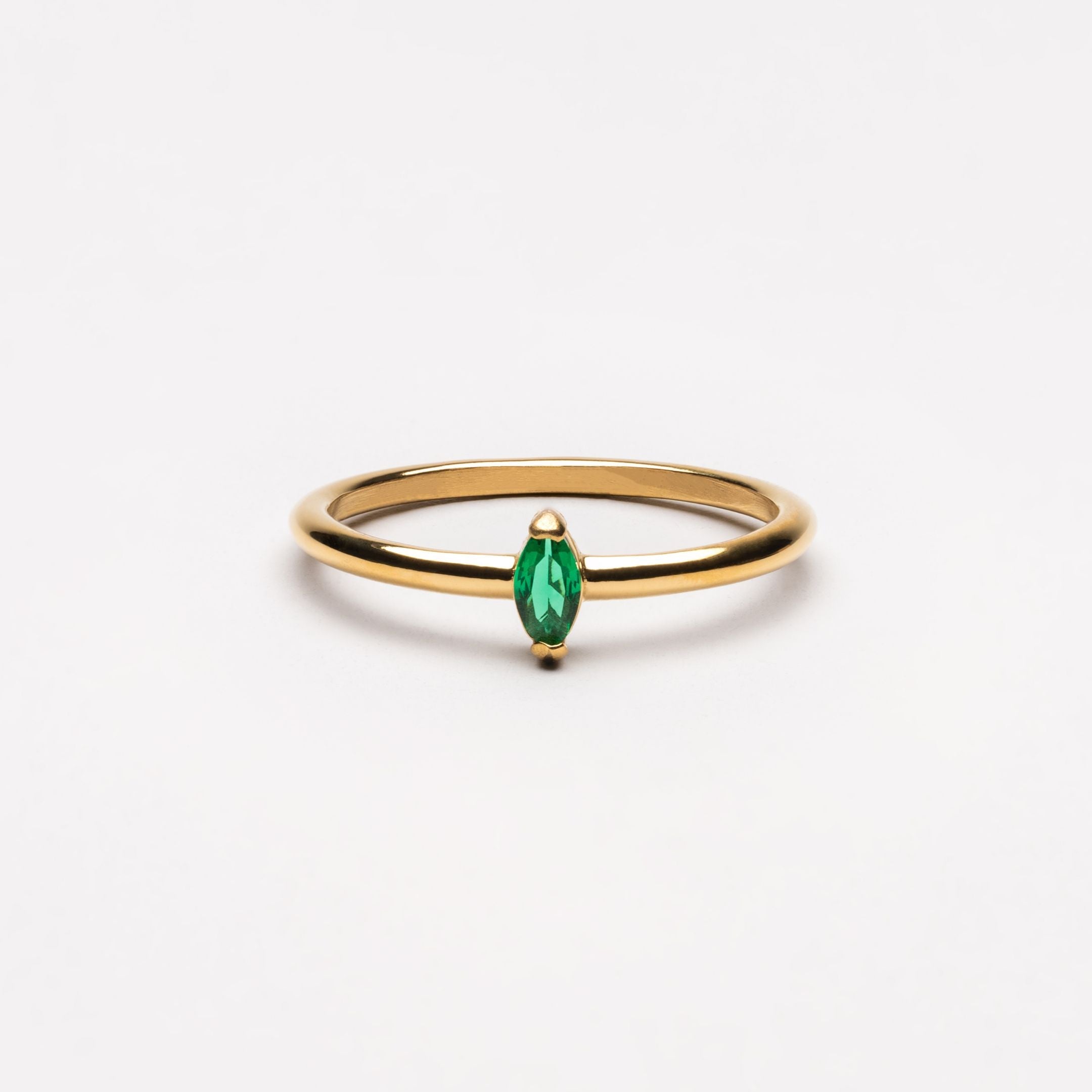 Athena Dainty Emerald Ring