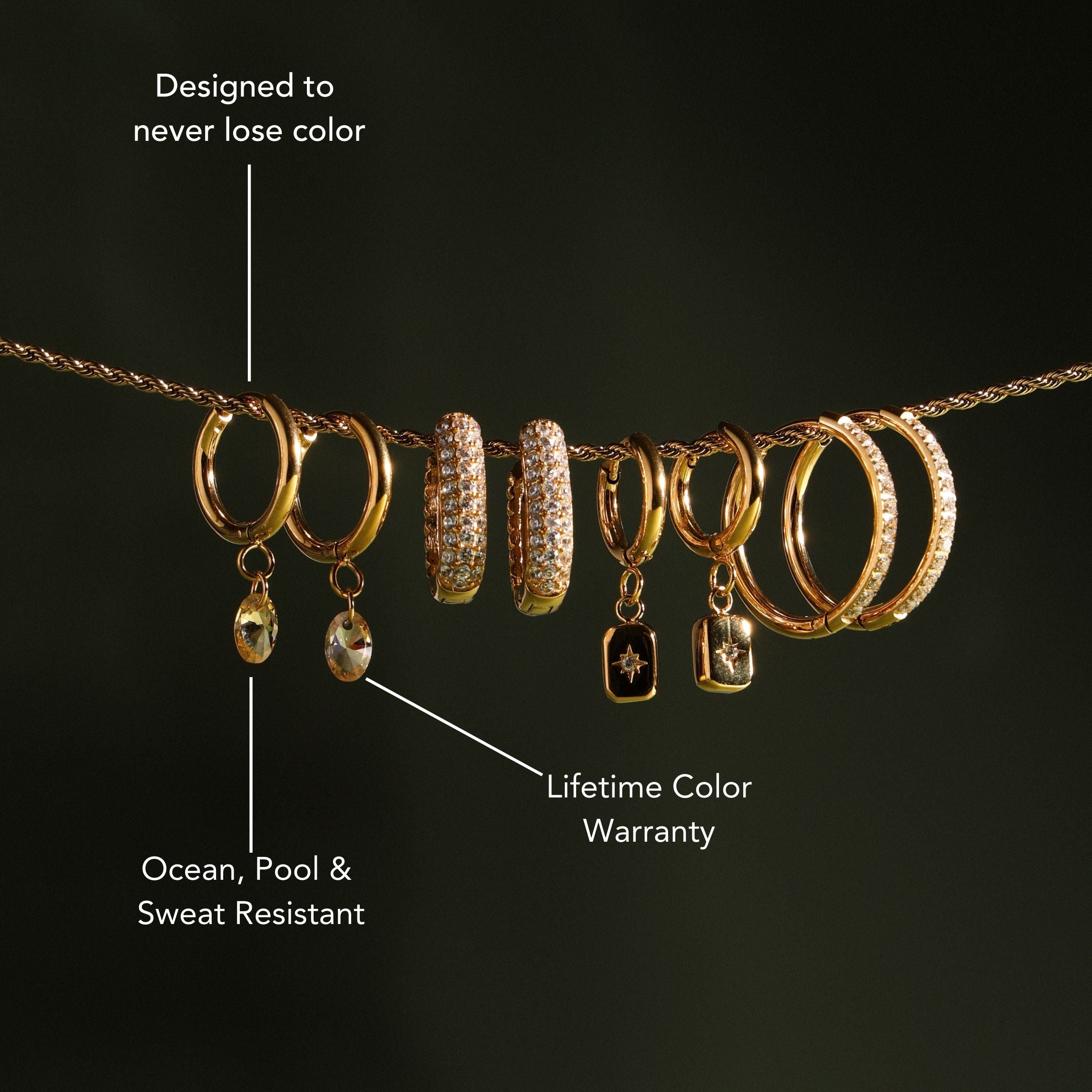 Athena Rosé Drop Earrings