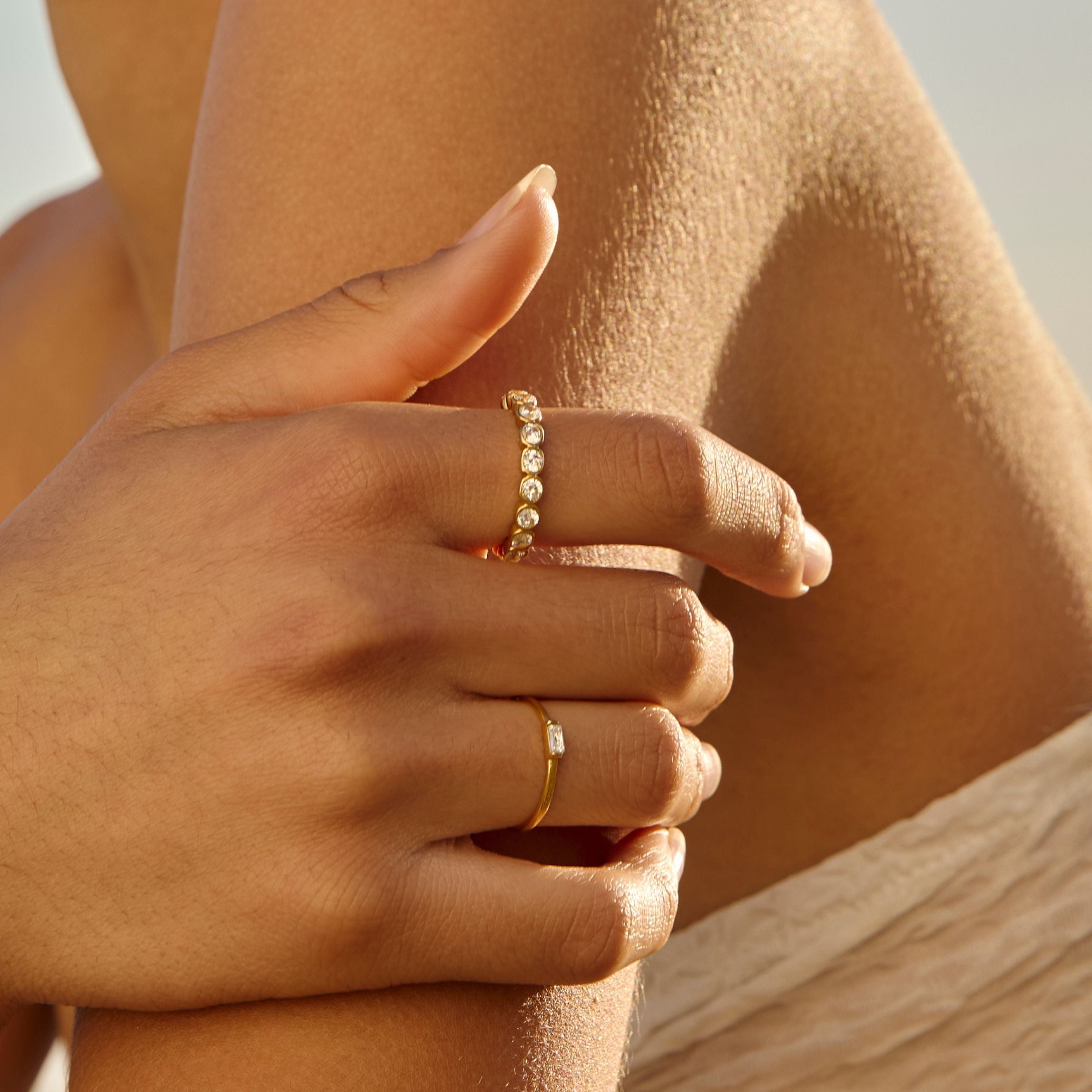 Athena Dainty Crystal Ring