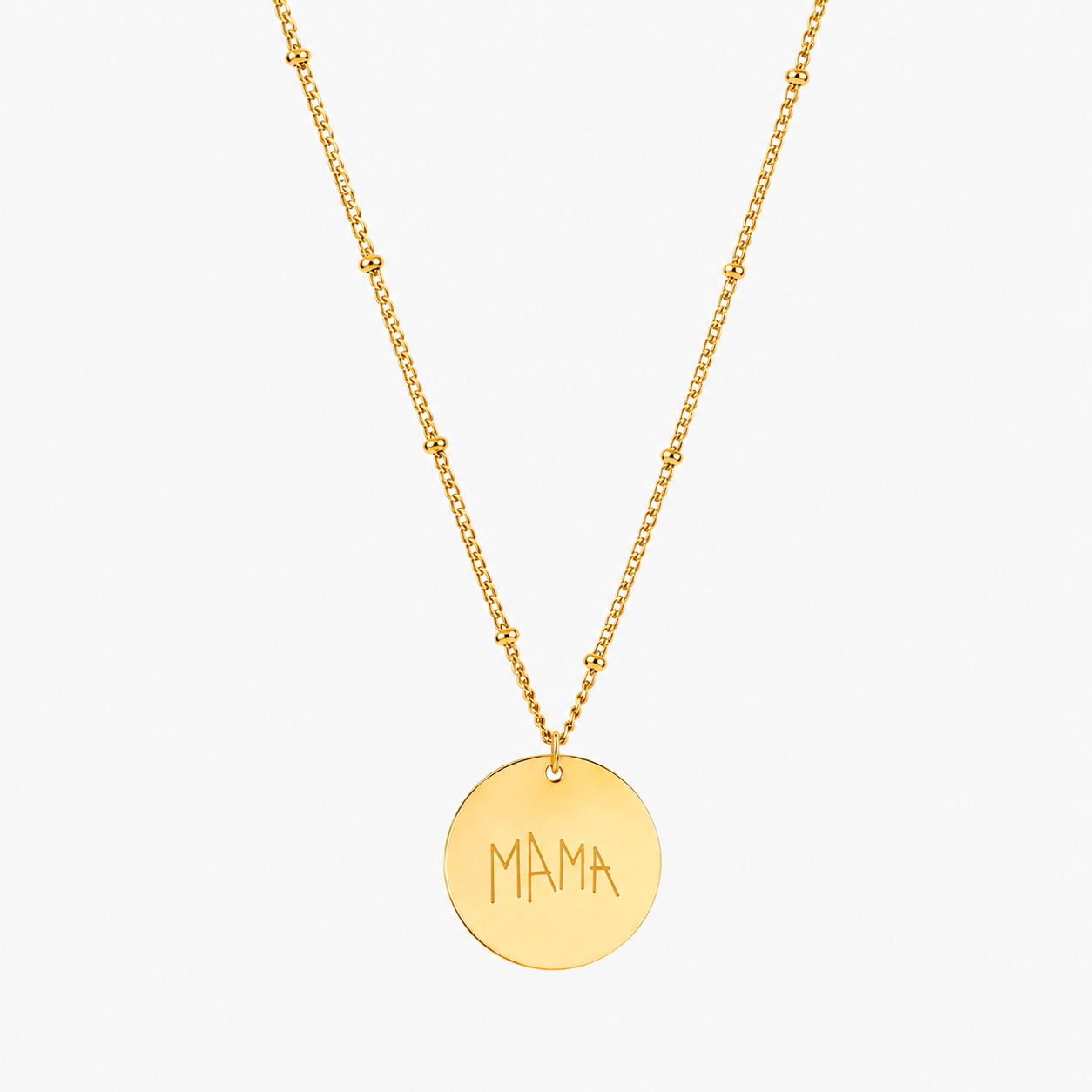 Athena Drawing Disc Necklace