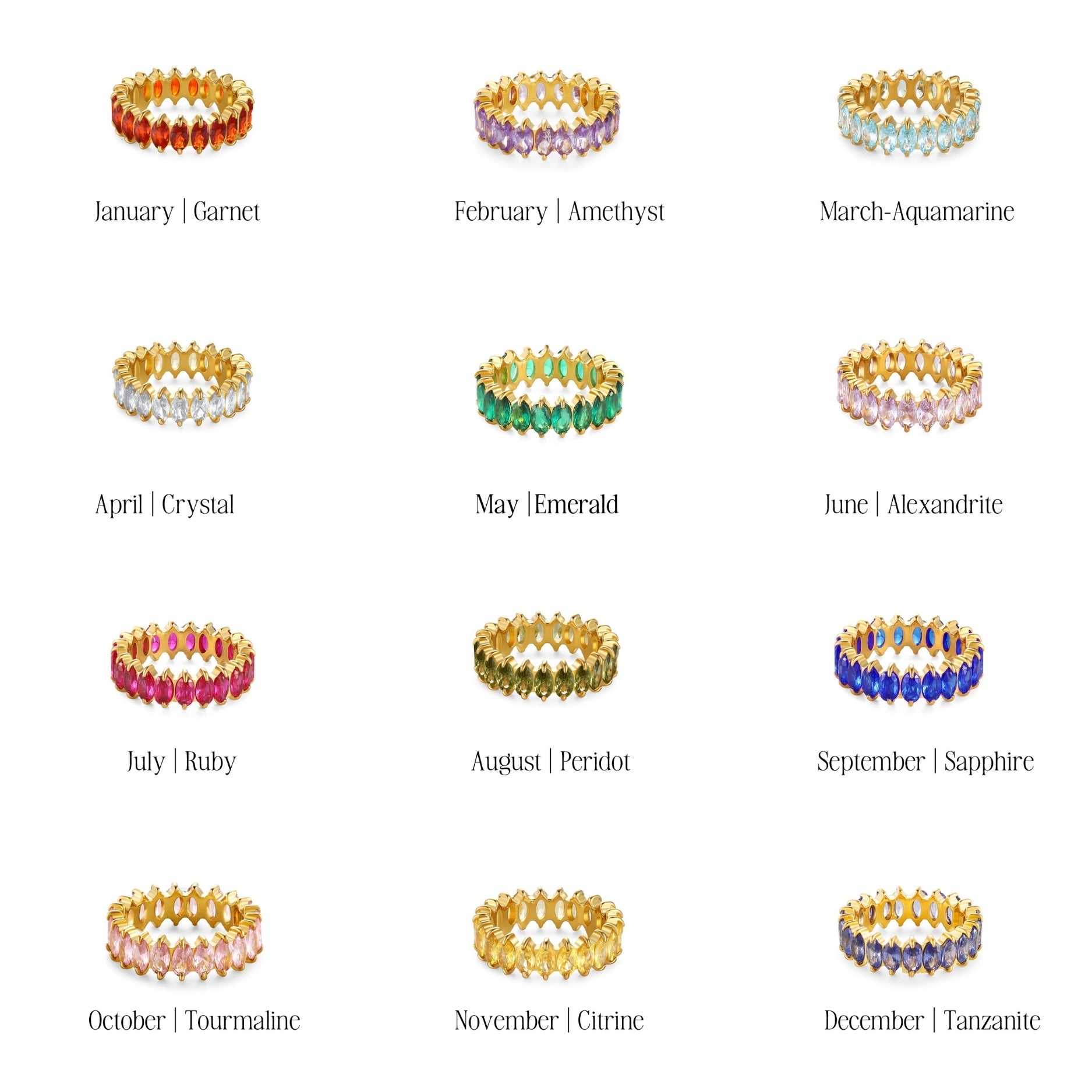 Athena Birthstone Eternity Ring