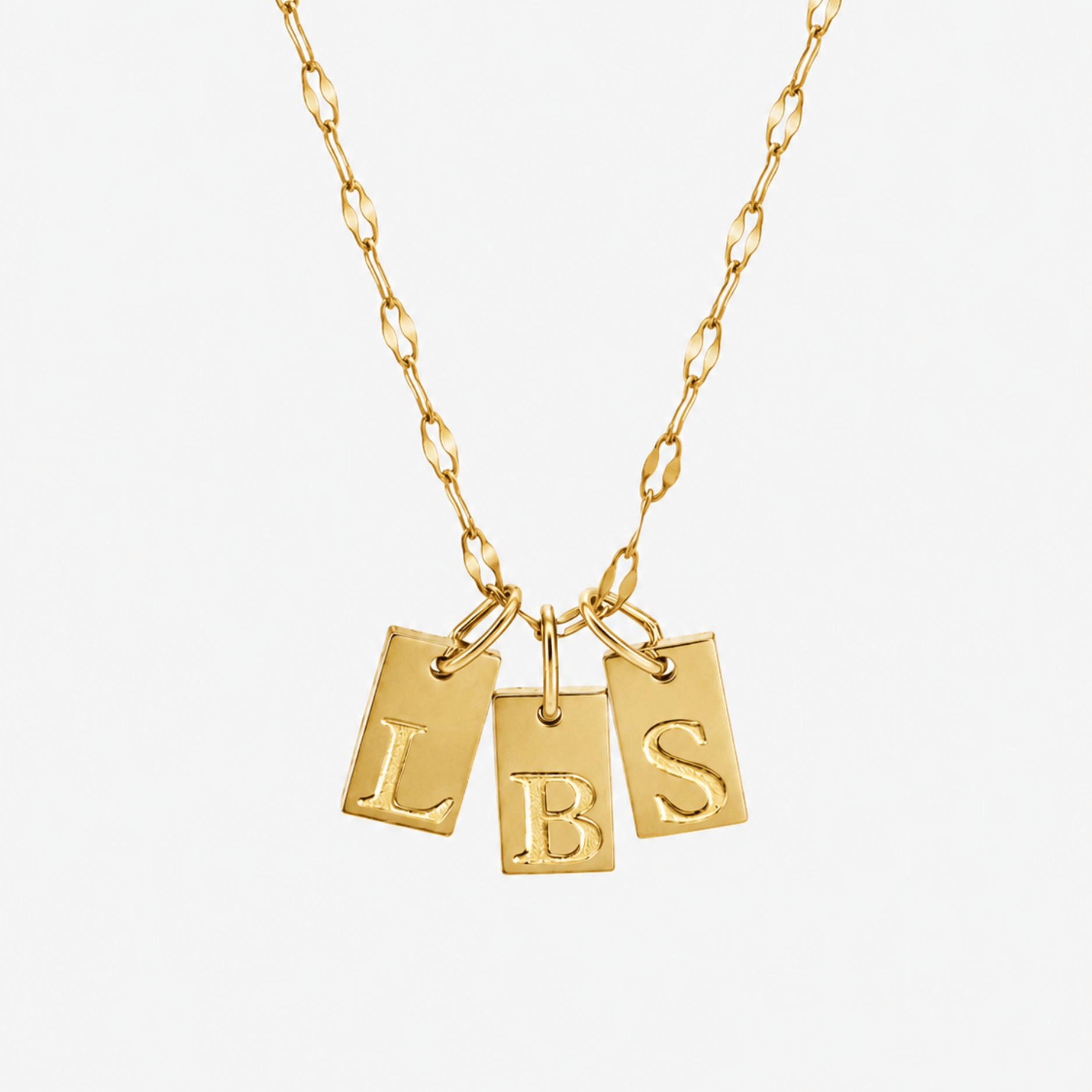 Athena Initial Tag Necklace