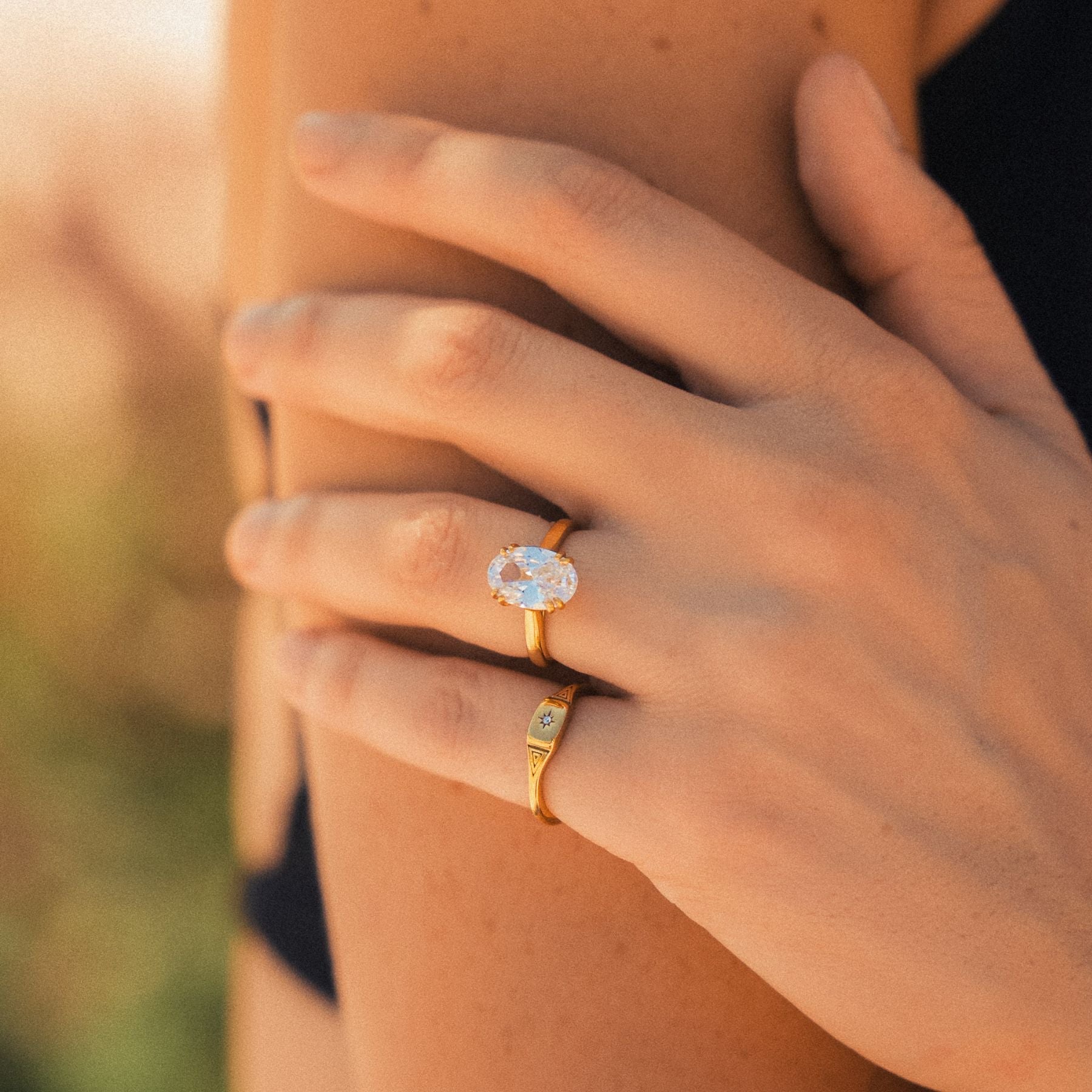Athena Oval Solitaire Ring
