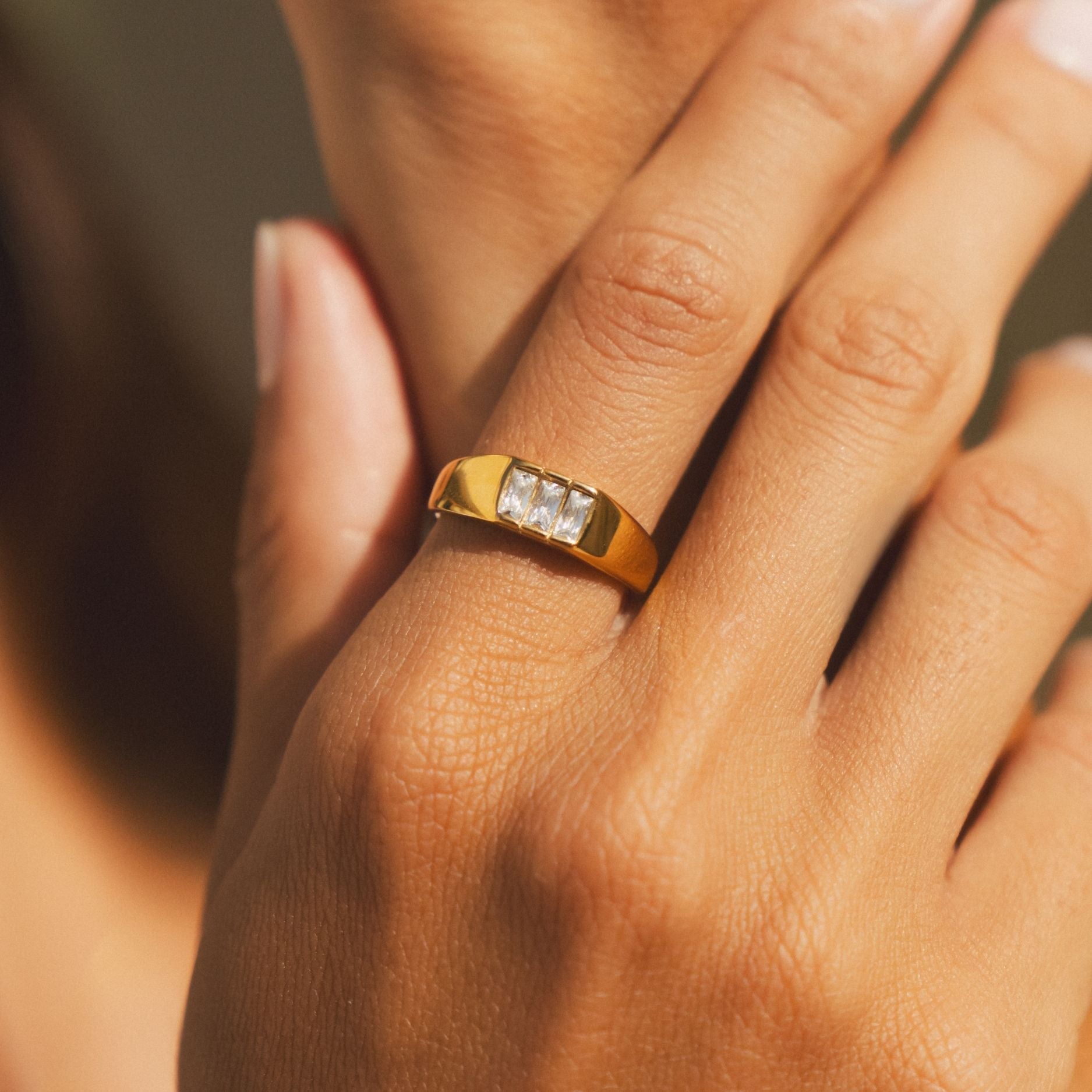Athena Baguette Signet Ring