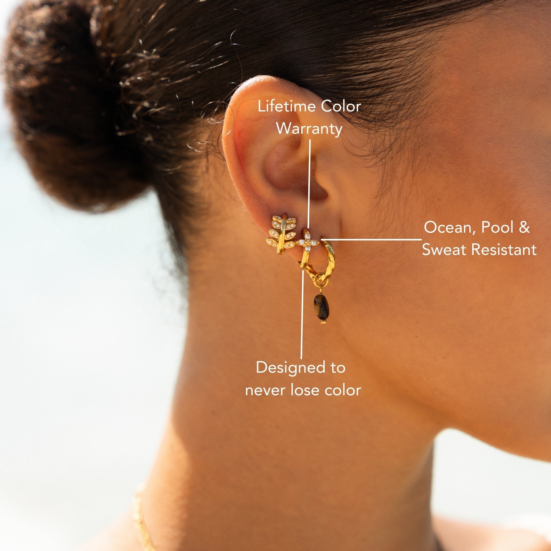 Athena Daisy Hoops Earrings