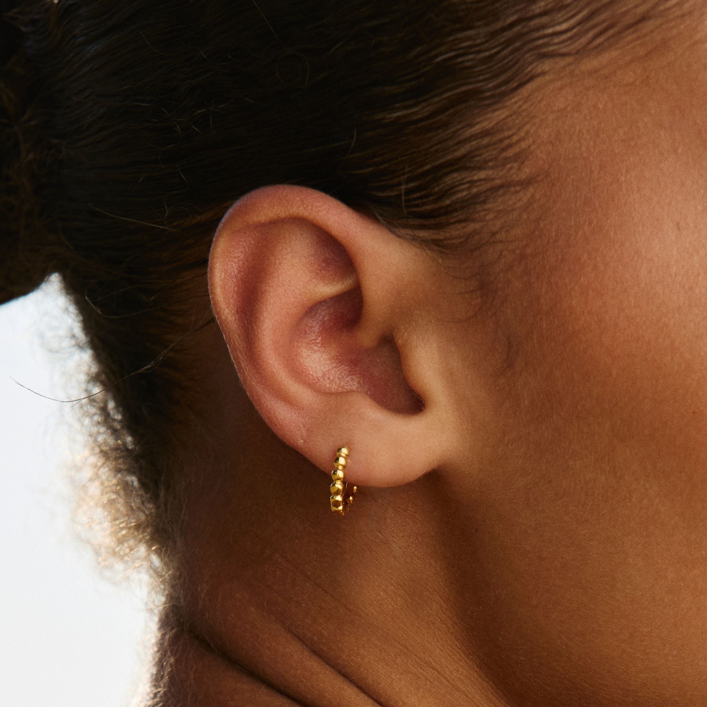Athena Beaded Hoops Earrings