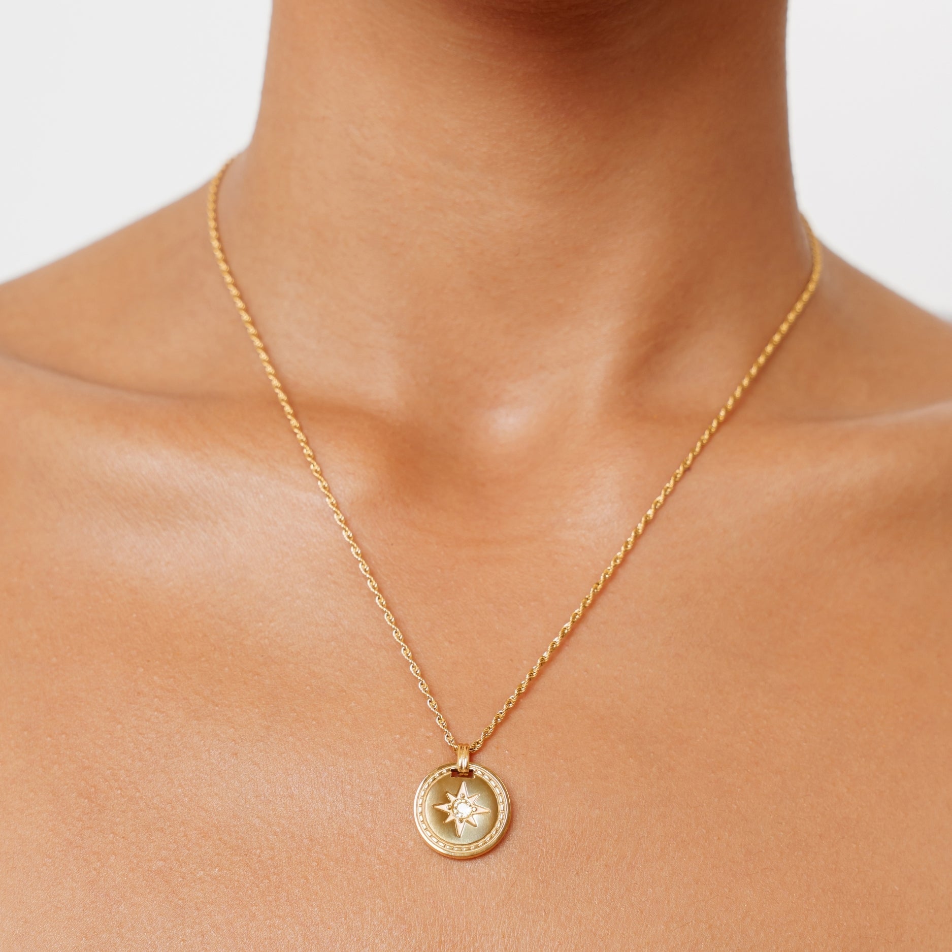 Athena Golden Compass Necklace