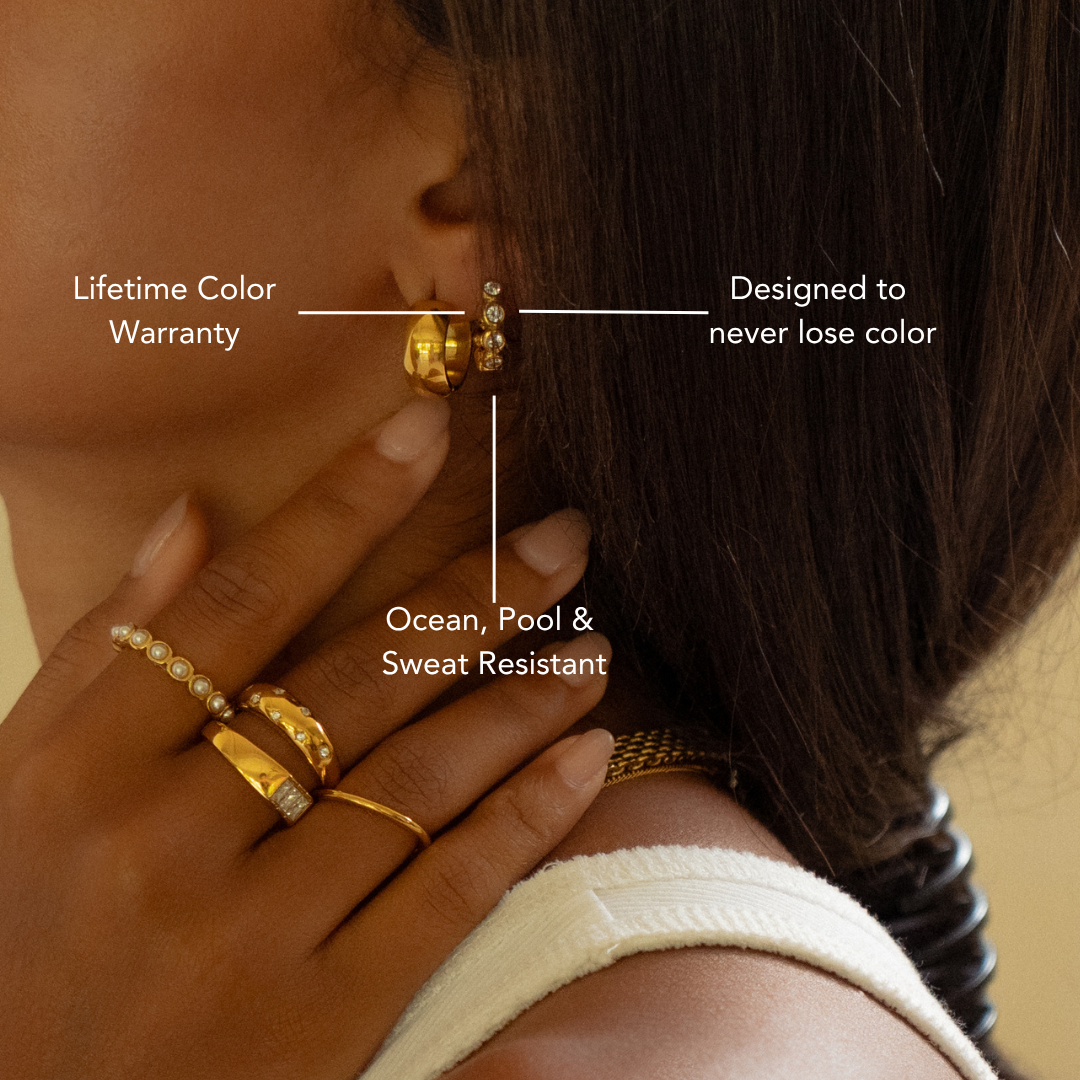Athena Beaded Diamond Hoops