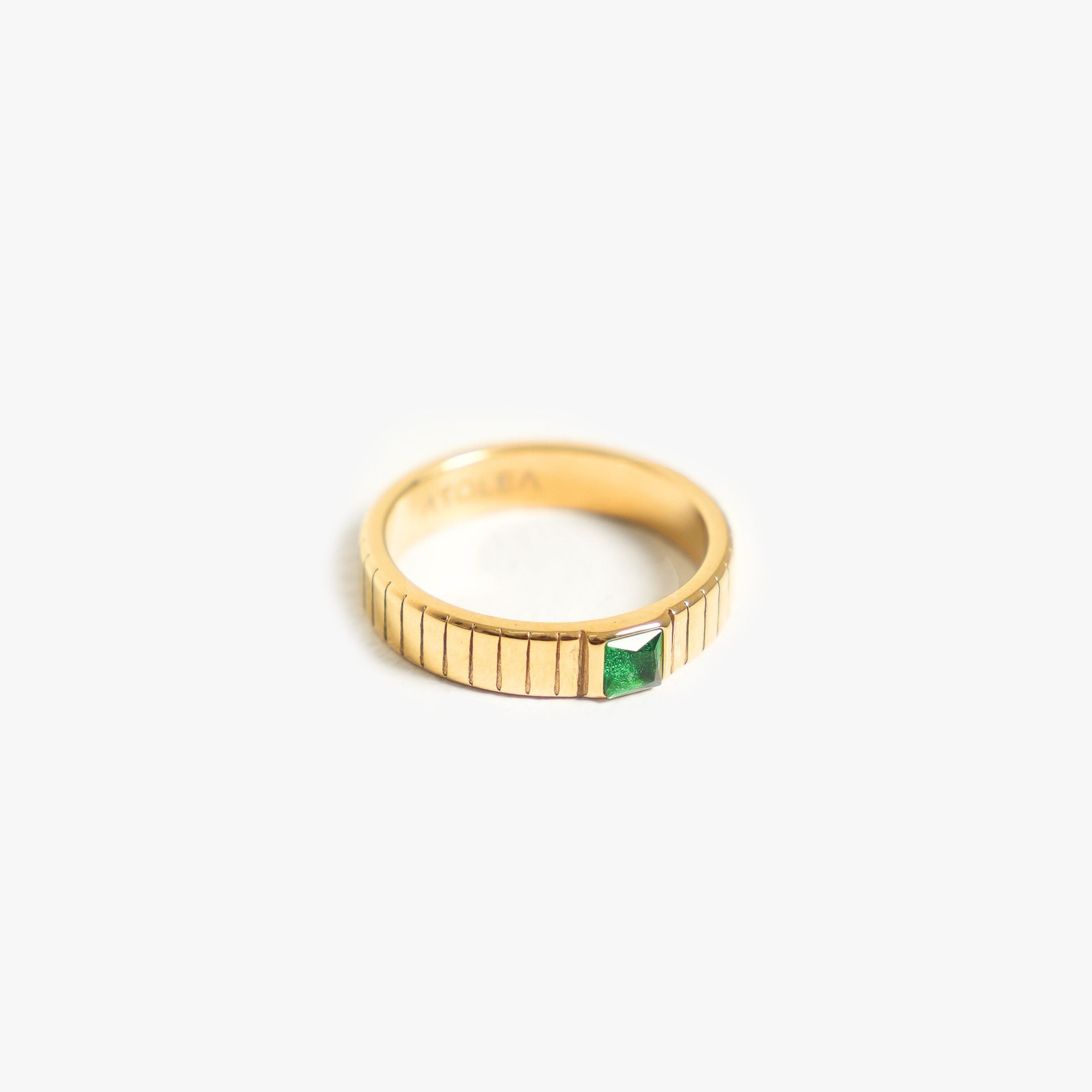 Athena Chunky Emerald Ring