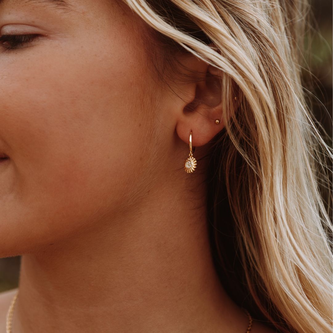 Athena Helios Hoop Earrings
