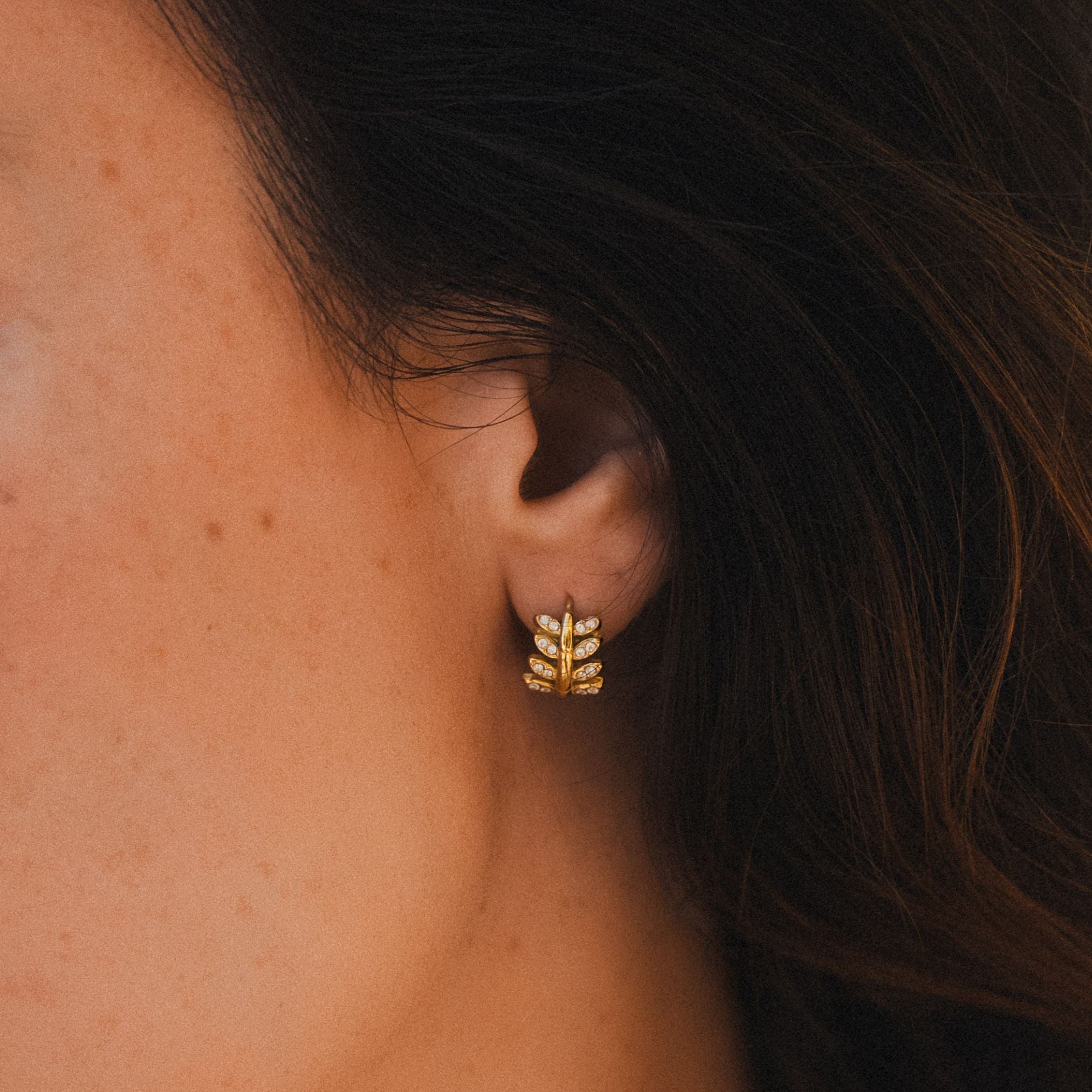 Athena Laurel Hoops Earrings