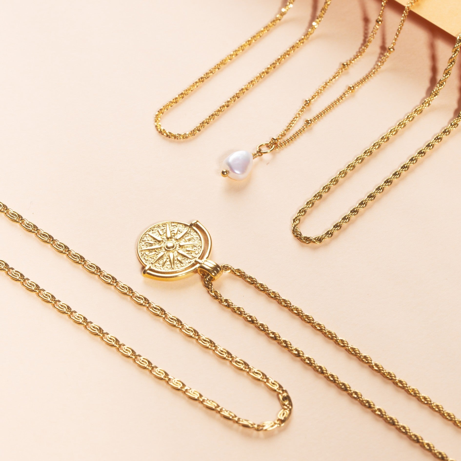 Athena Golden Sun Necklace
