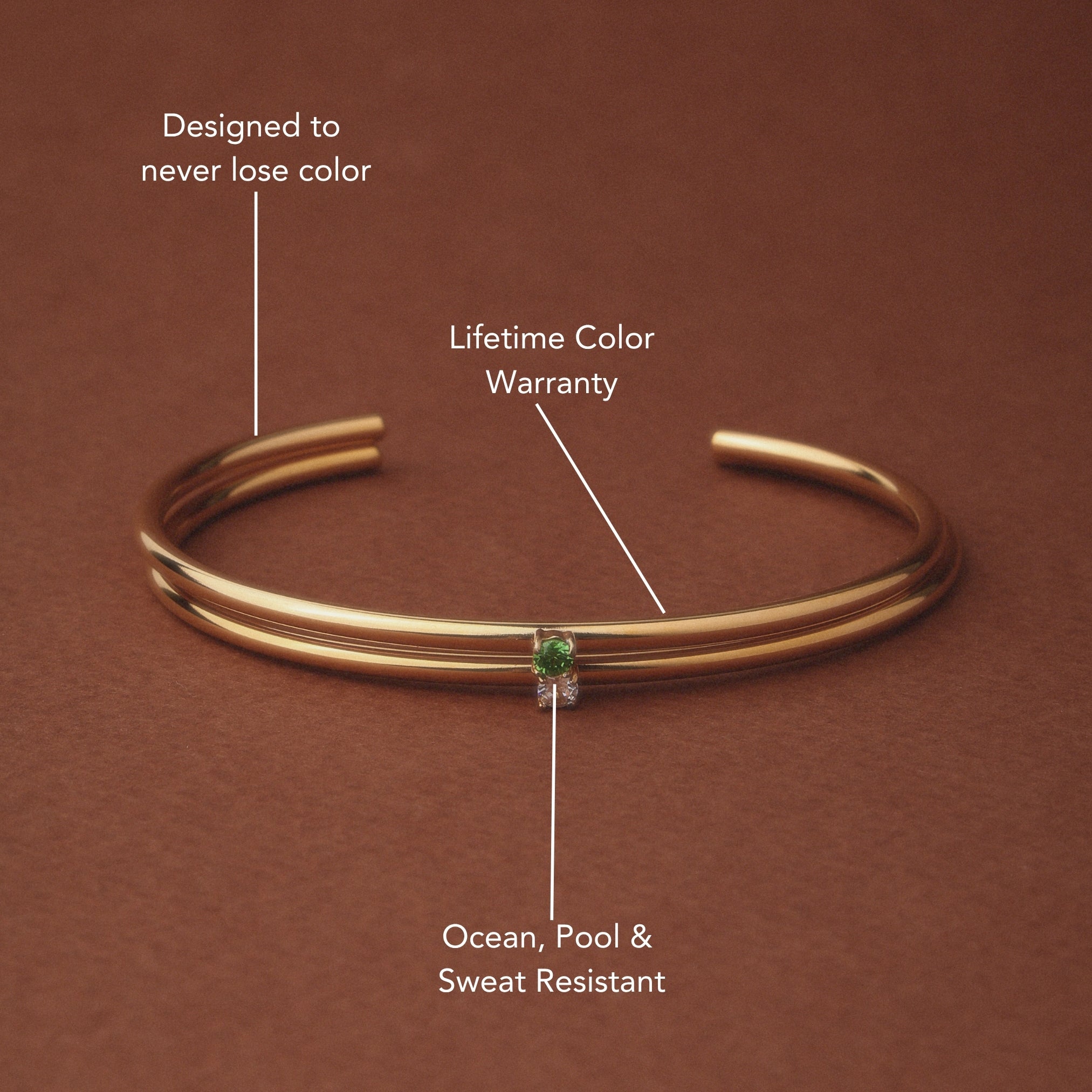 Athena Thin Emerald Cuff