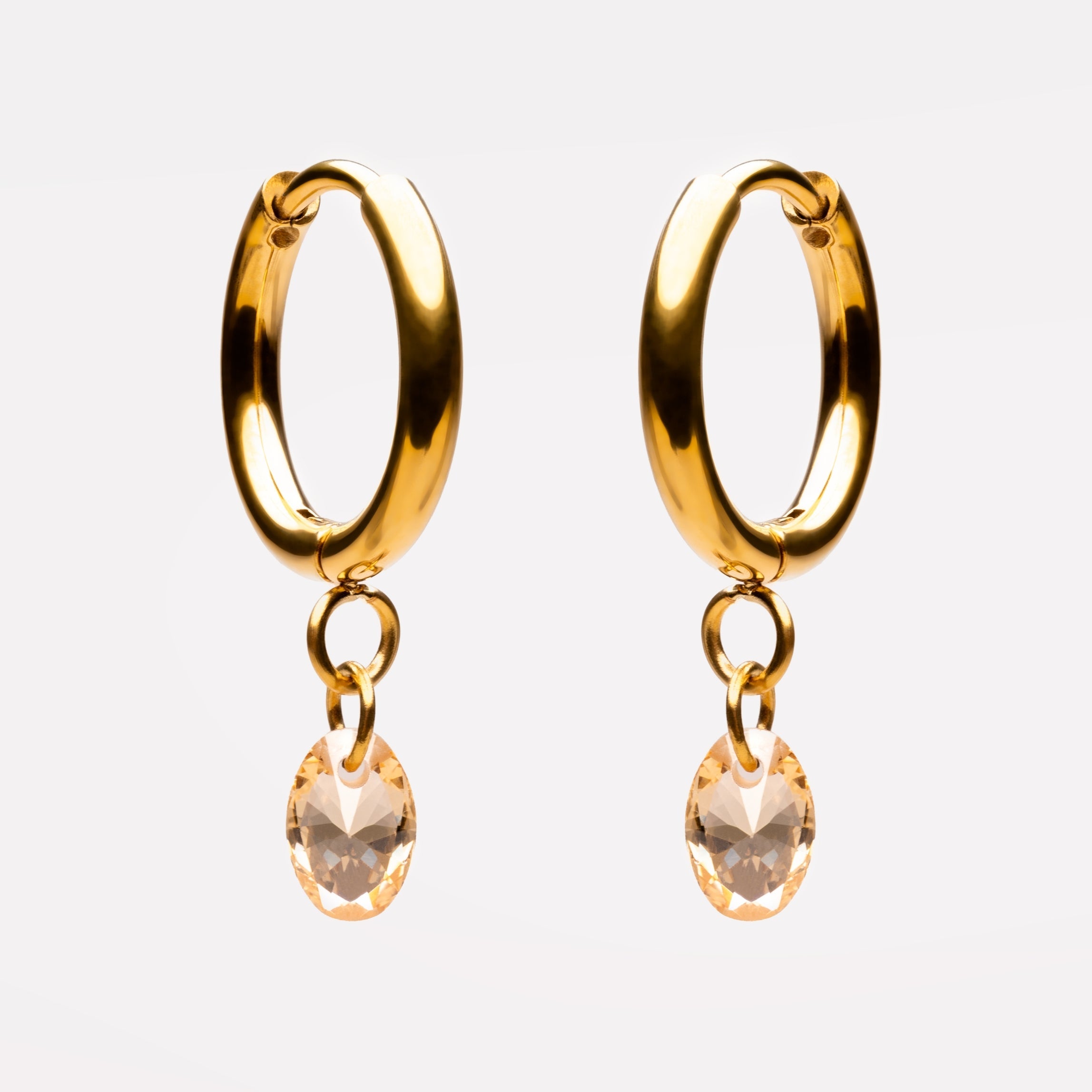Athena Rosé Drop Earrings