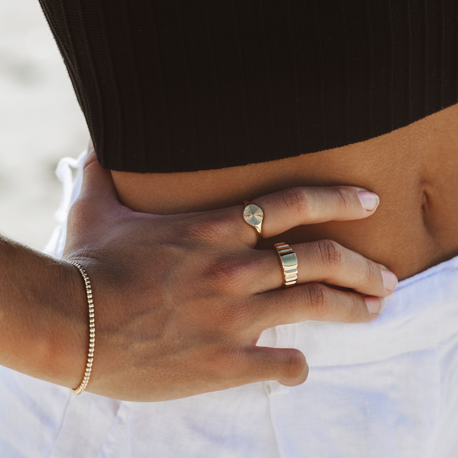 Athena Sun Signet Ring